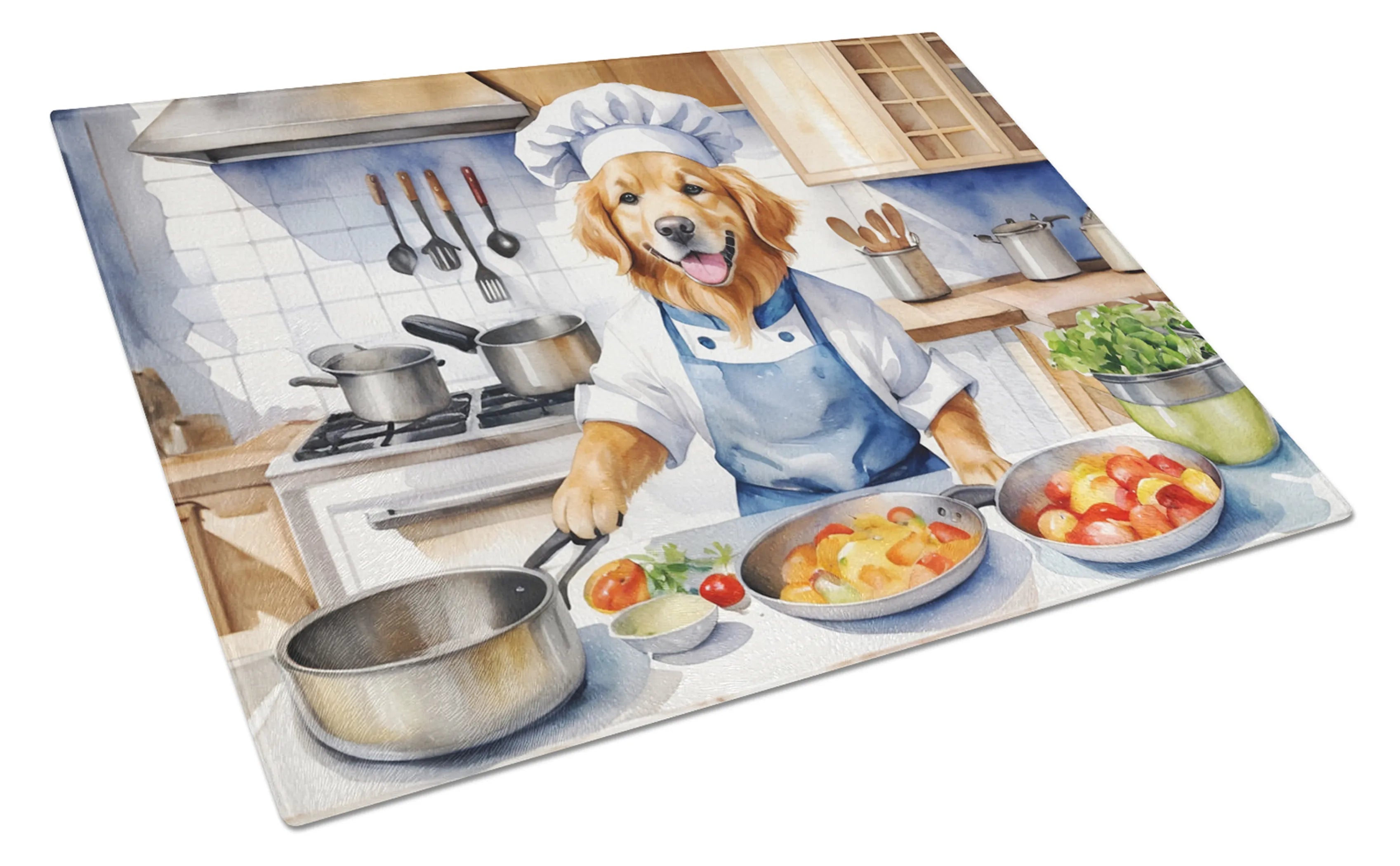 The Dog Chef Glass Cutting Board - Size: LARGE | Pack Of: 1 | Collection name: The dog chef