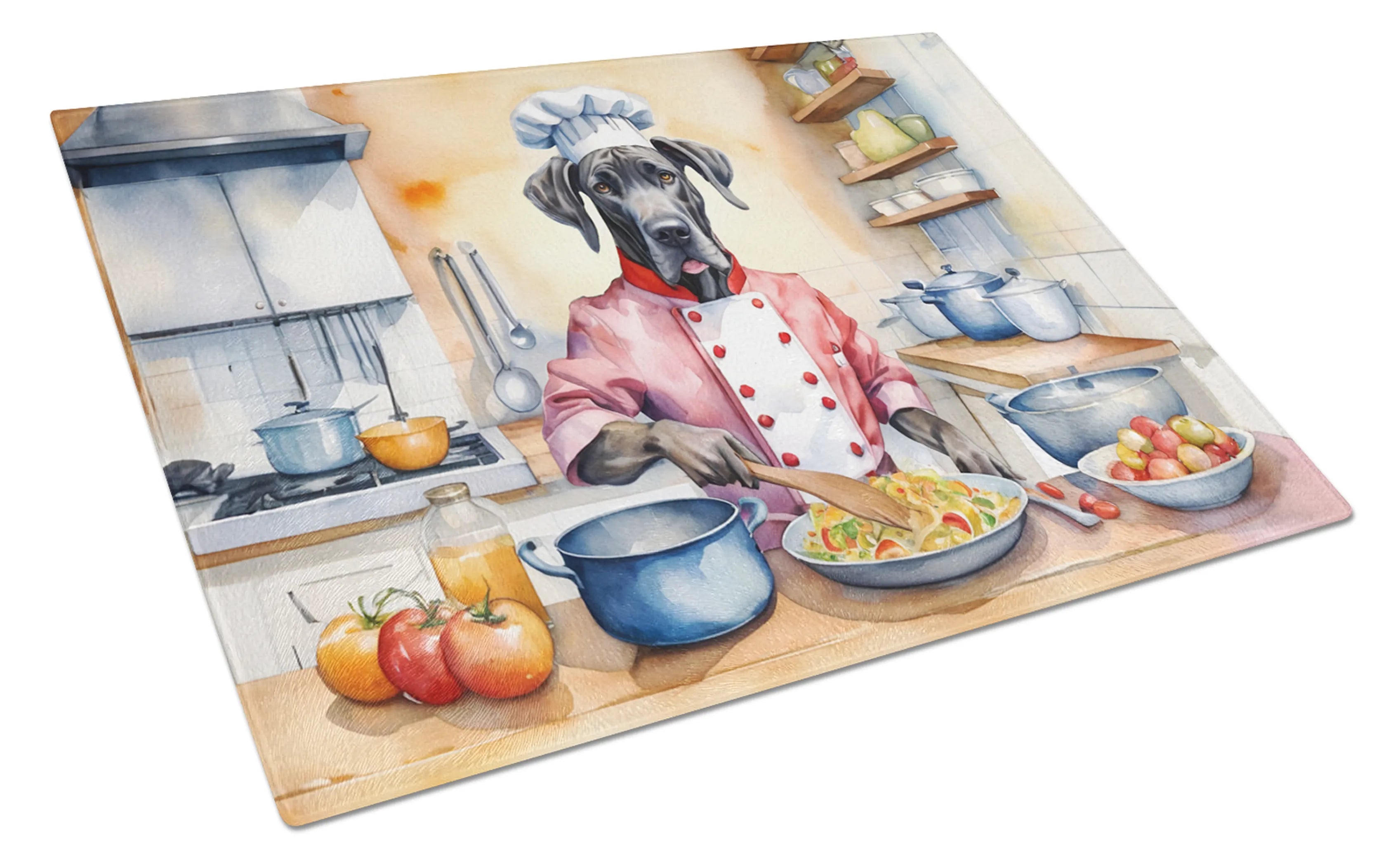The Dog Chef Glass Cutting Board - Size: LARGE | Pack Of: 1 | Collection name: The dog chef