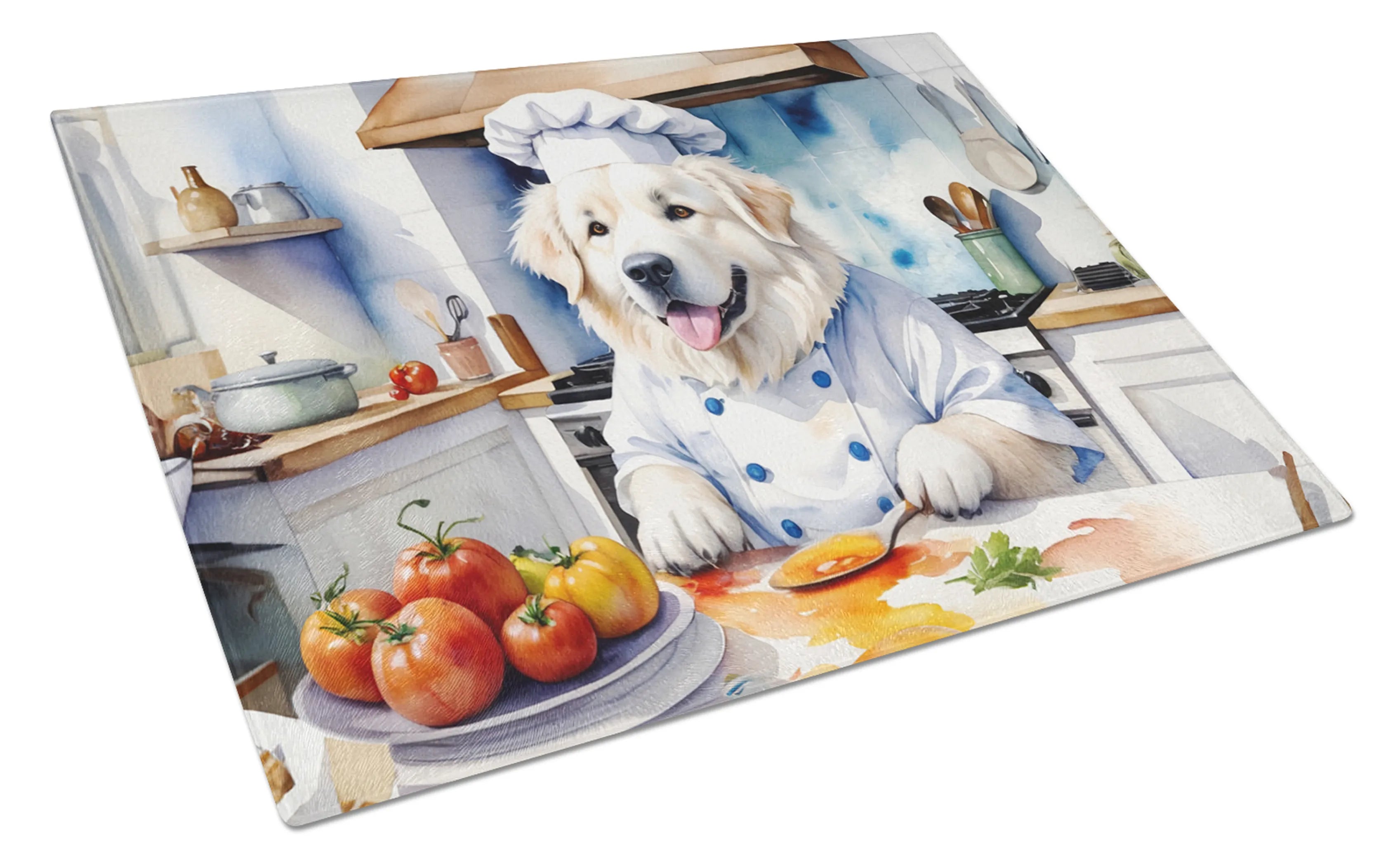 The Dog Chef Glass Cutting Board - Size: LARGE | Pack Of: 1 | Collection name: The dog chef