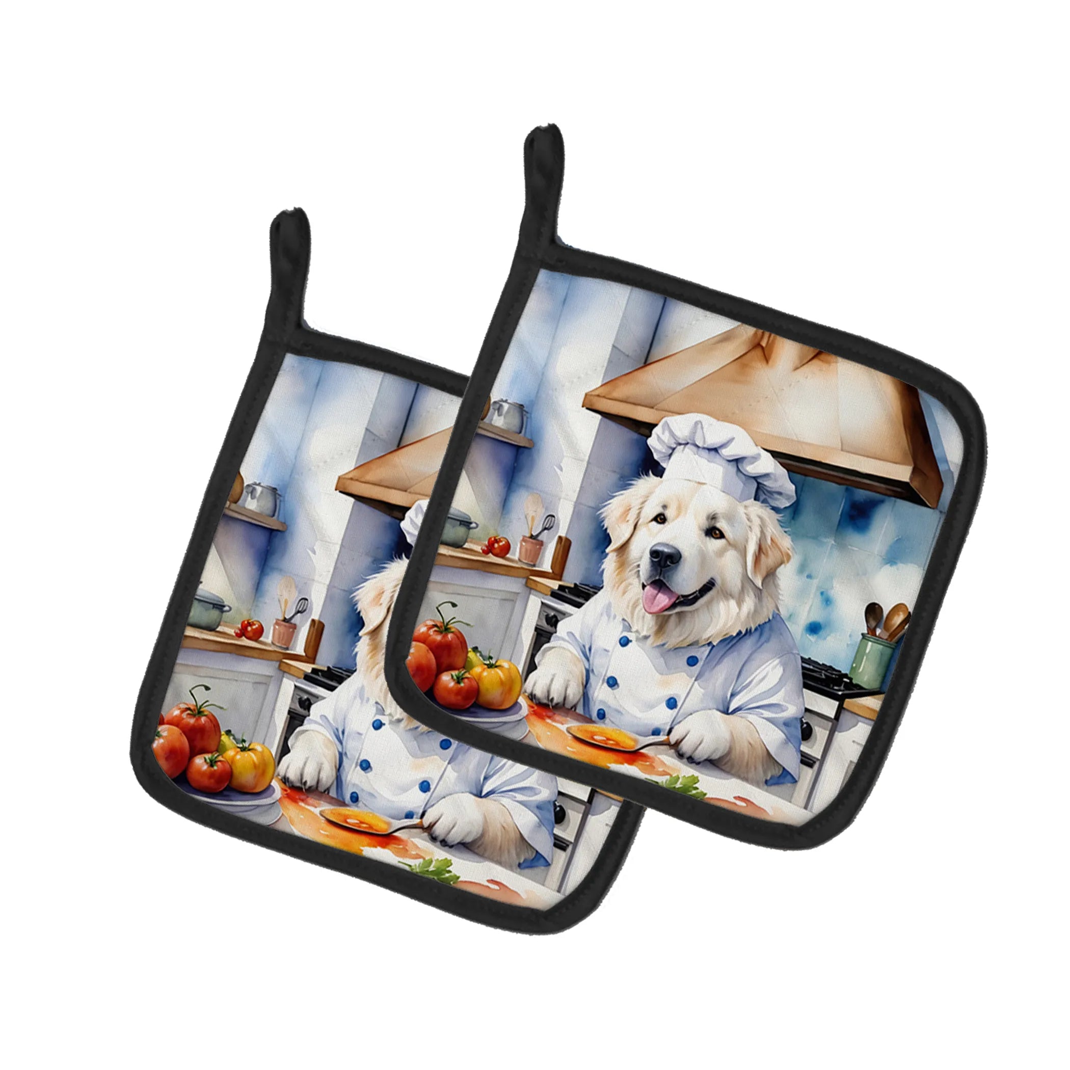 The Dog Chef Pair of Pot Holders - Size: 7.5HX7.5W | Pack Of: 1 | Collection name: The dog chef