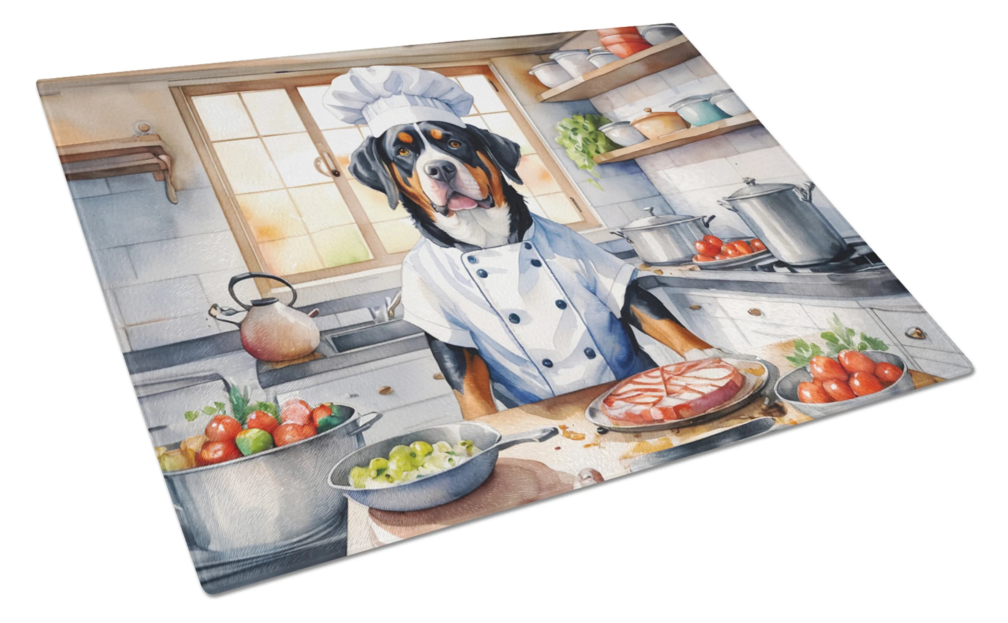 The Dog Chef Glass Cutting Board - Size: LARGE | Pack Of: 1 | Collection name: The dog chef