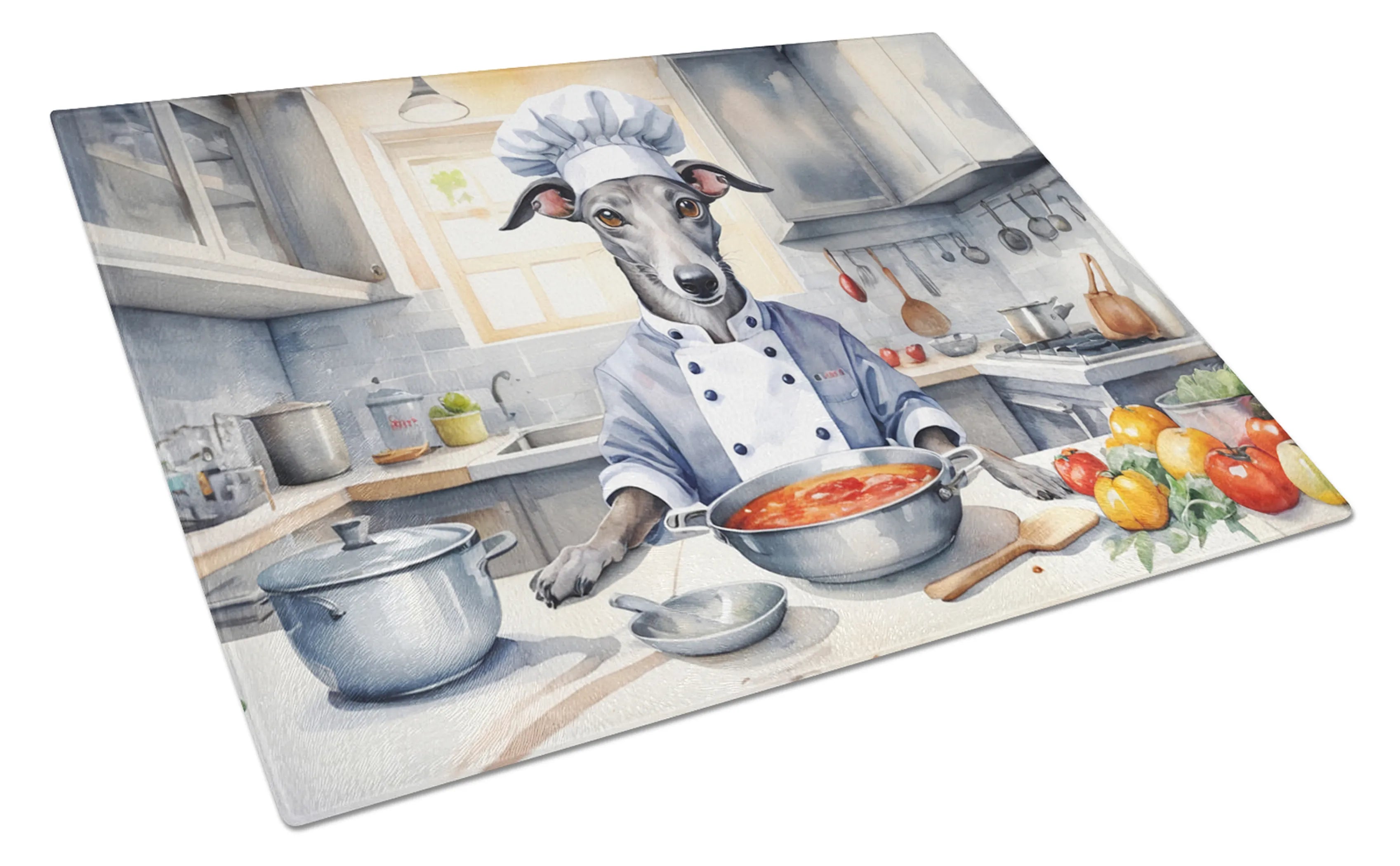The Dog Chef Glass Cutting Board - Size: LARGE | Pack Of: 1 | Collection name: The dog chef