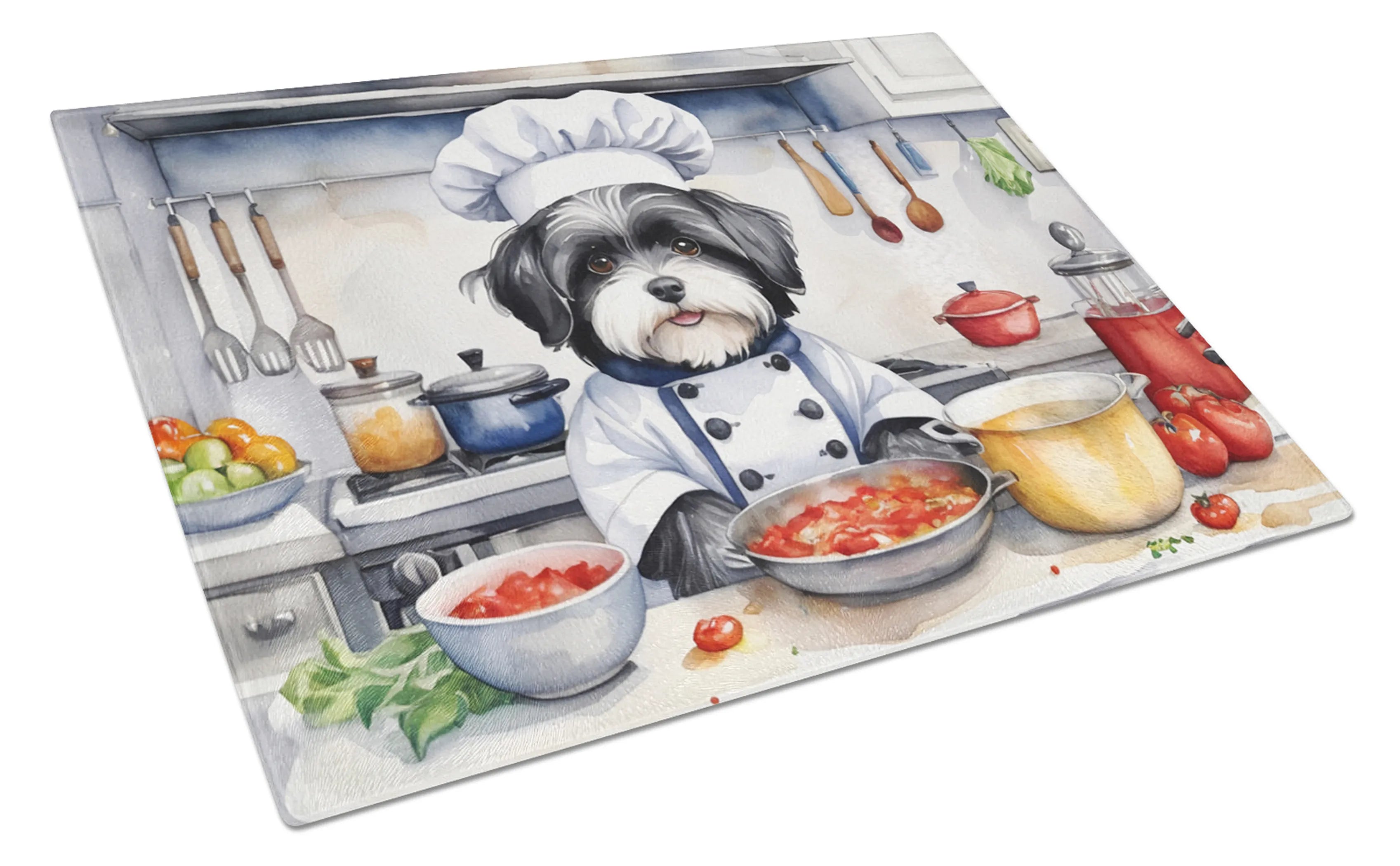The Dog Chef Glass Cutting Board - Size: LARGE | Pack Of: 1 | Collection name: The dog chef
