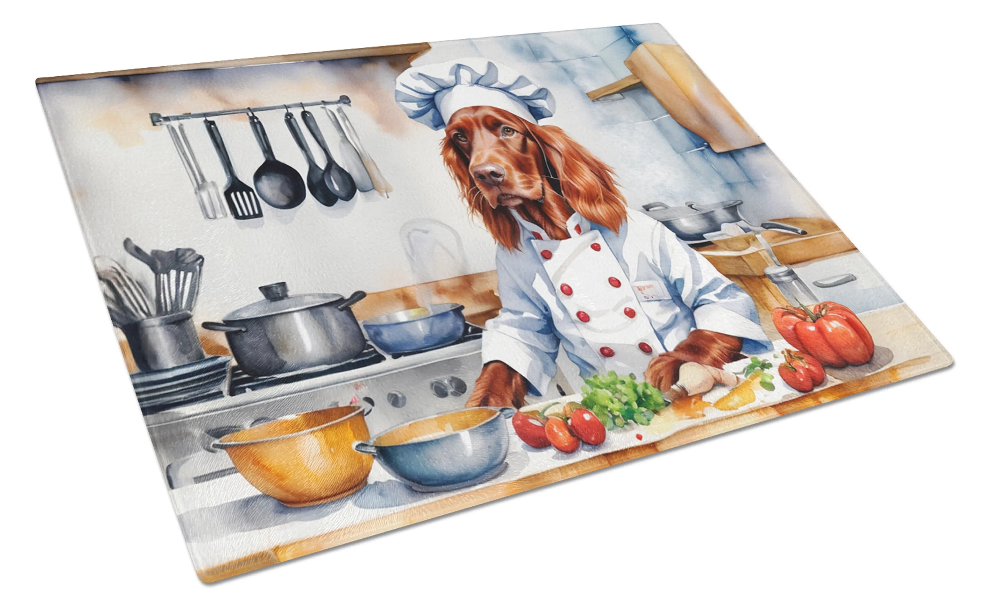 The Dog Chef Glass Cutting Board - Size: LARGE | Pack Of: 1 | Collection name: The dog chef