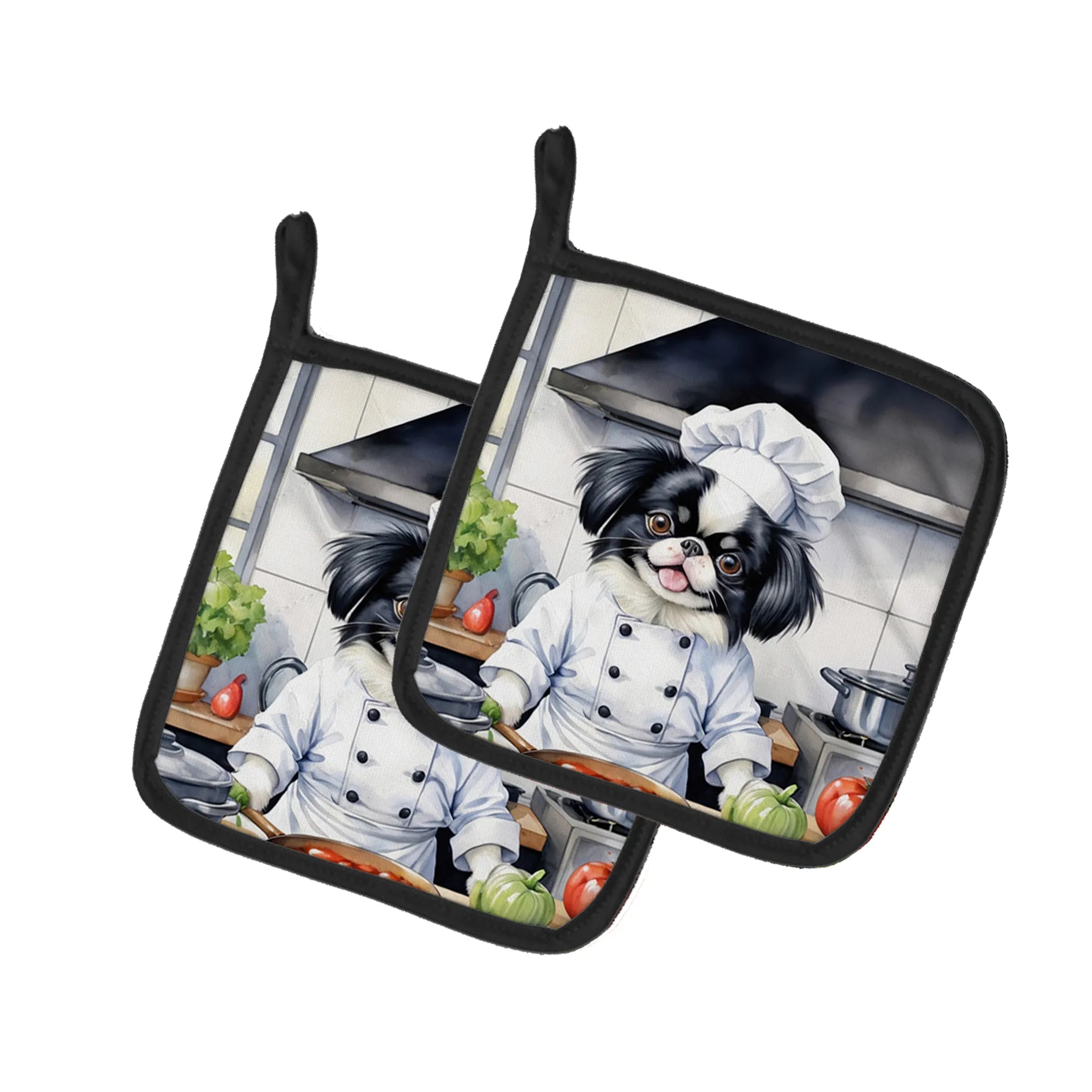 The Dog Chef Pair of Pot Holders - Size: 7.5HX7.5W | Pack Of: 1 | Collection name: The dog chef