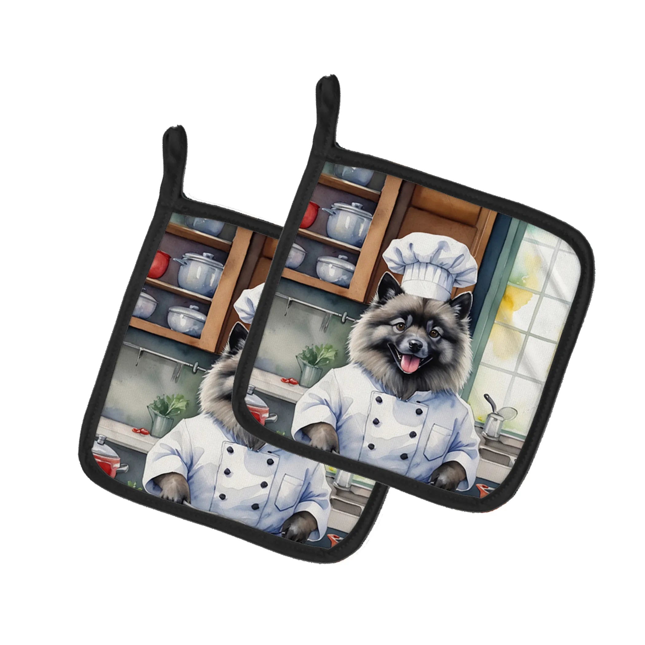 The Dog Chef Pair of Pot Holders - Size: 7.5HX7.5W | Pack Of: 1 | Collection name: The dog chef