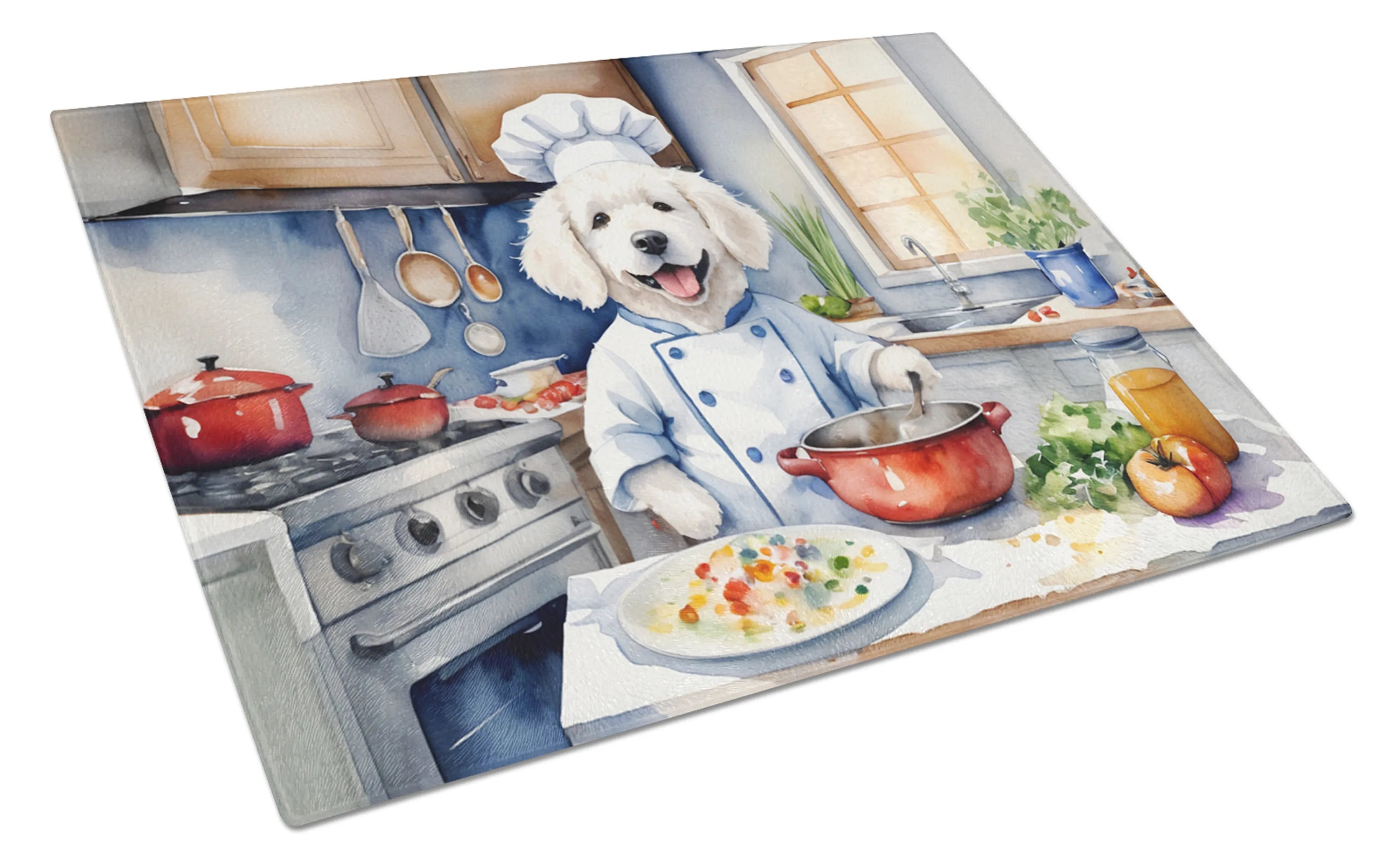 The Dog Chef Glass Cutting Board - Size: LARGE | Pack Of: 1 | Collection name: The dog chef