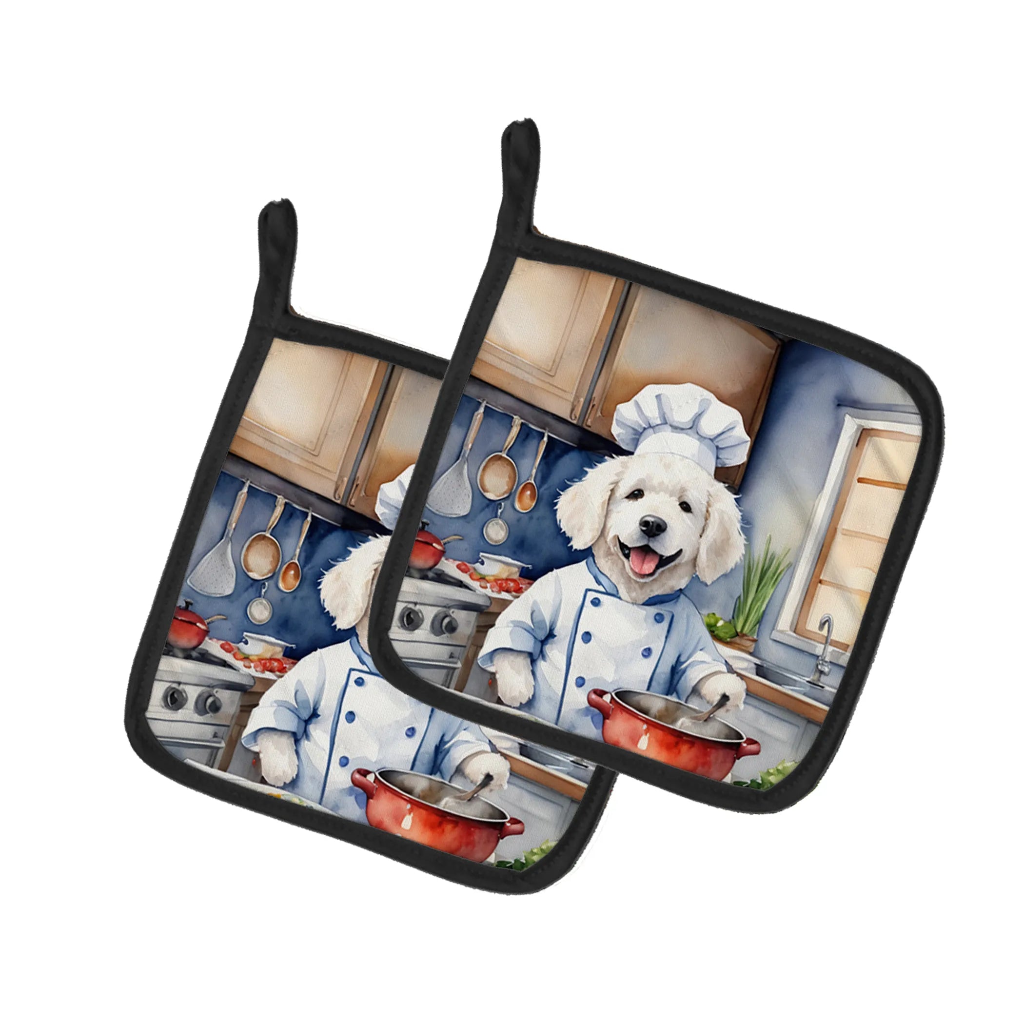 The Dog Chef Pair of Pot Holders - Size: 7.5HX7.5W | Pack Of: 1 | Collection name: The dog chef