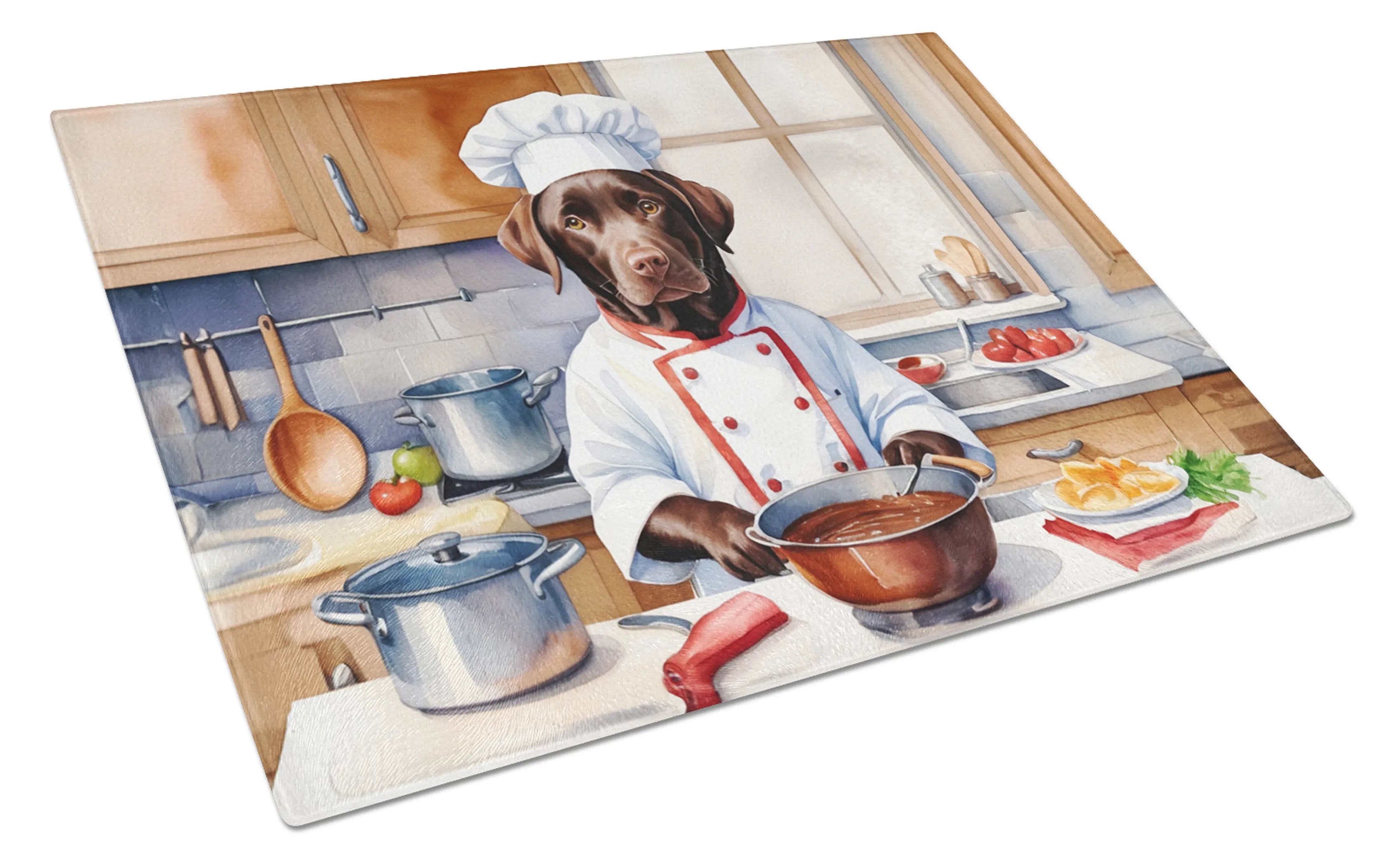 The Dog Chef Glass Cutting Board - Size: LARGE | Pack Of: 1 | Collection name: The dog chef