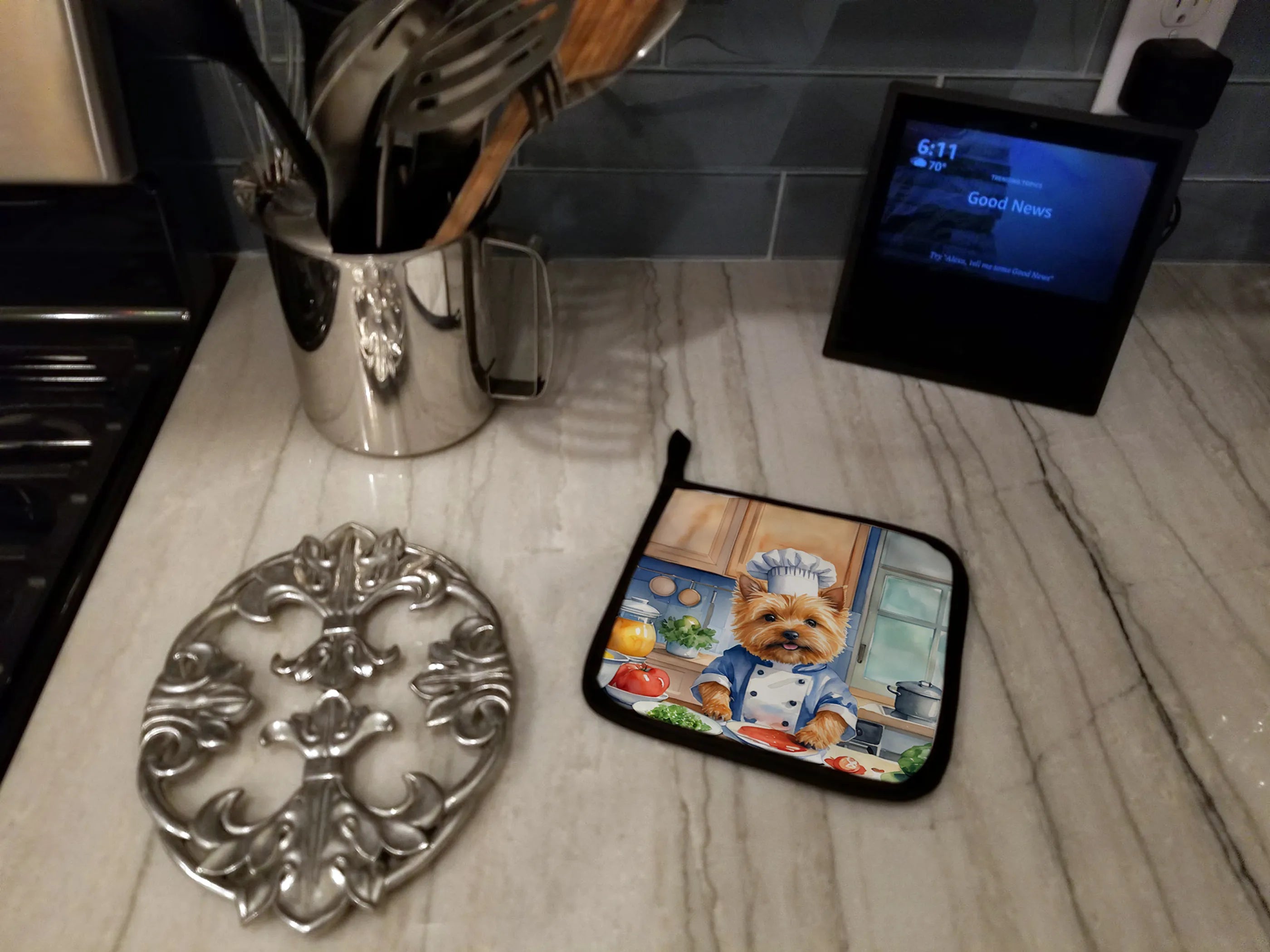 Norwich Terrier The Chef Pair of Pot Holders