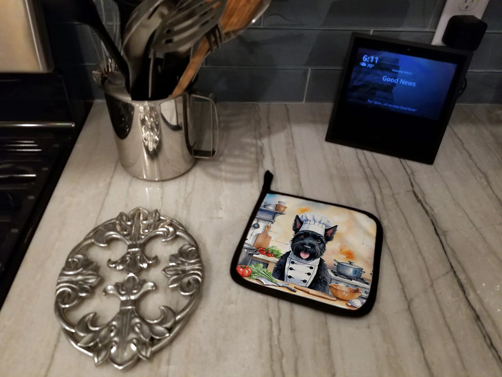 Scottish Terrier The Chef Pair of Pot Holders