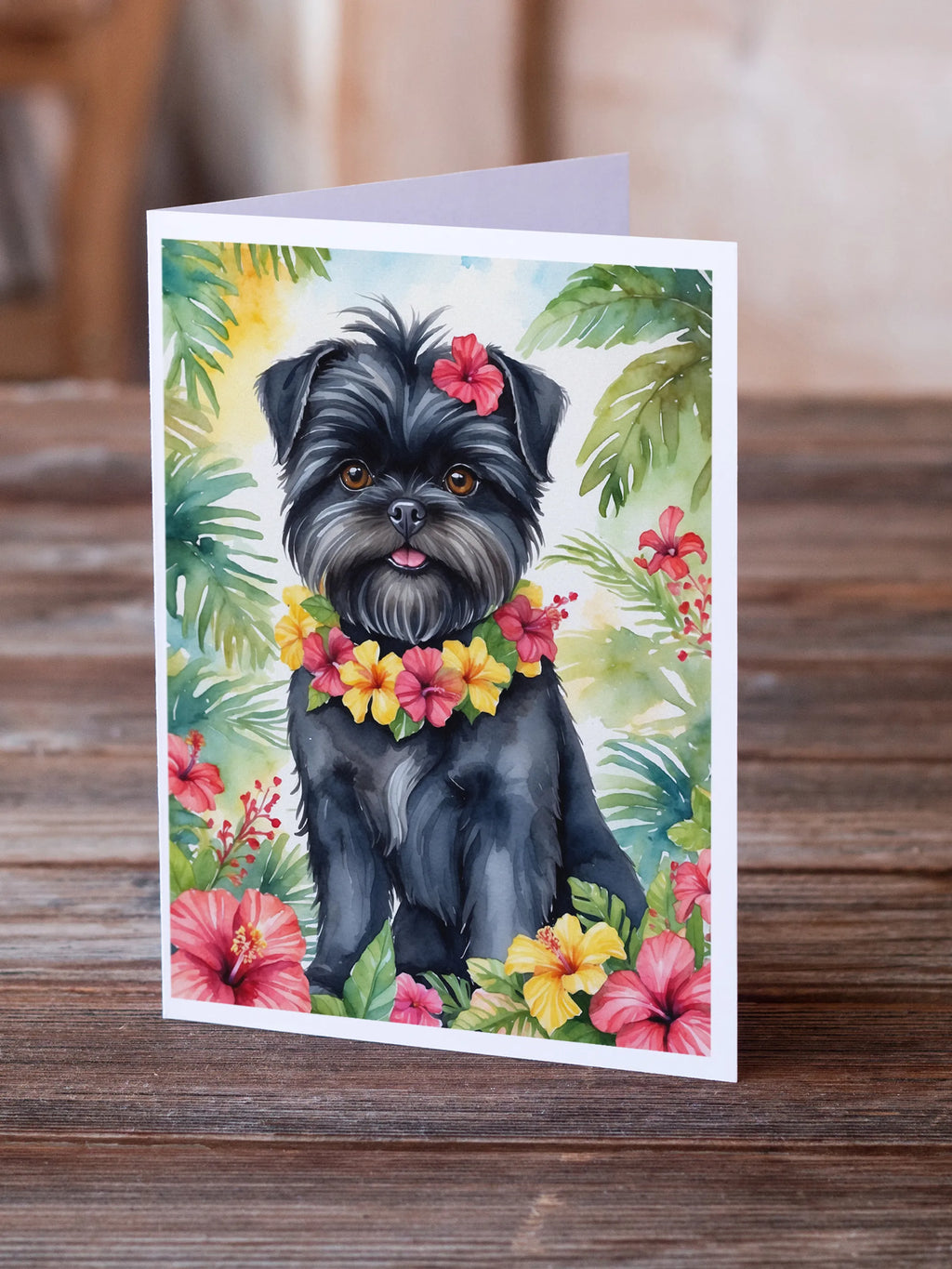 Luau Party Greeting Cards  - Size: 5X7 | Pack Of: 8 | Collection name: Luau party