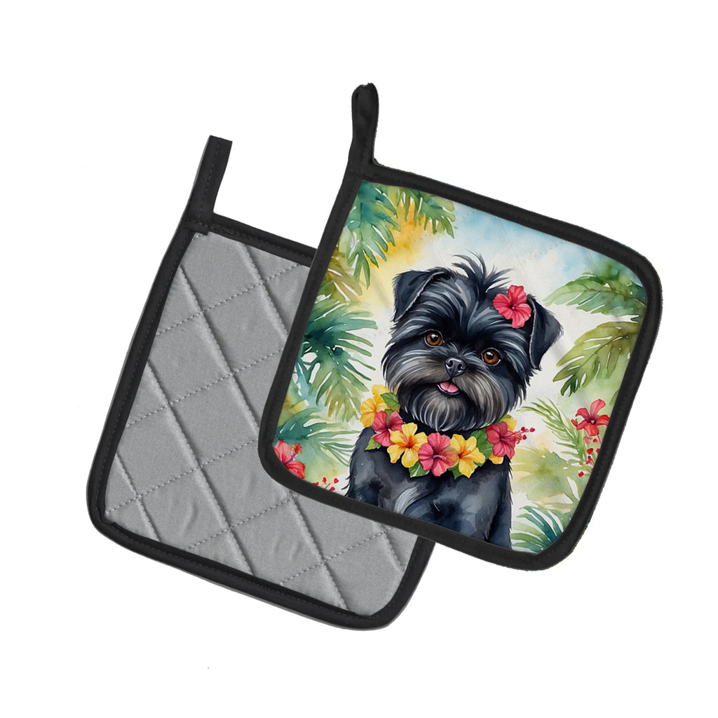 Luau Party Pair of Pot Holders - Size: 7.5HX7.5W | Pack Of: 1 | Collection name: Luau party