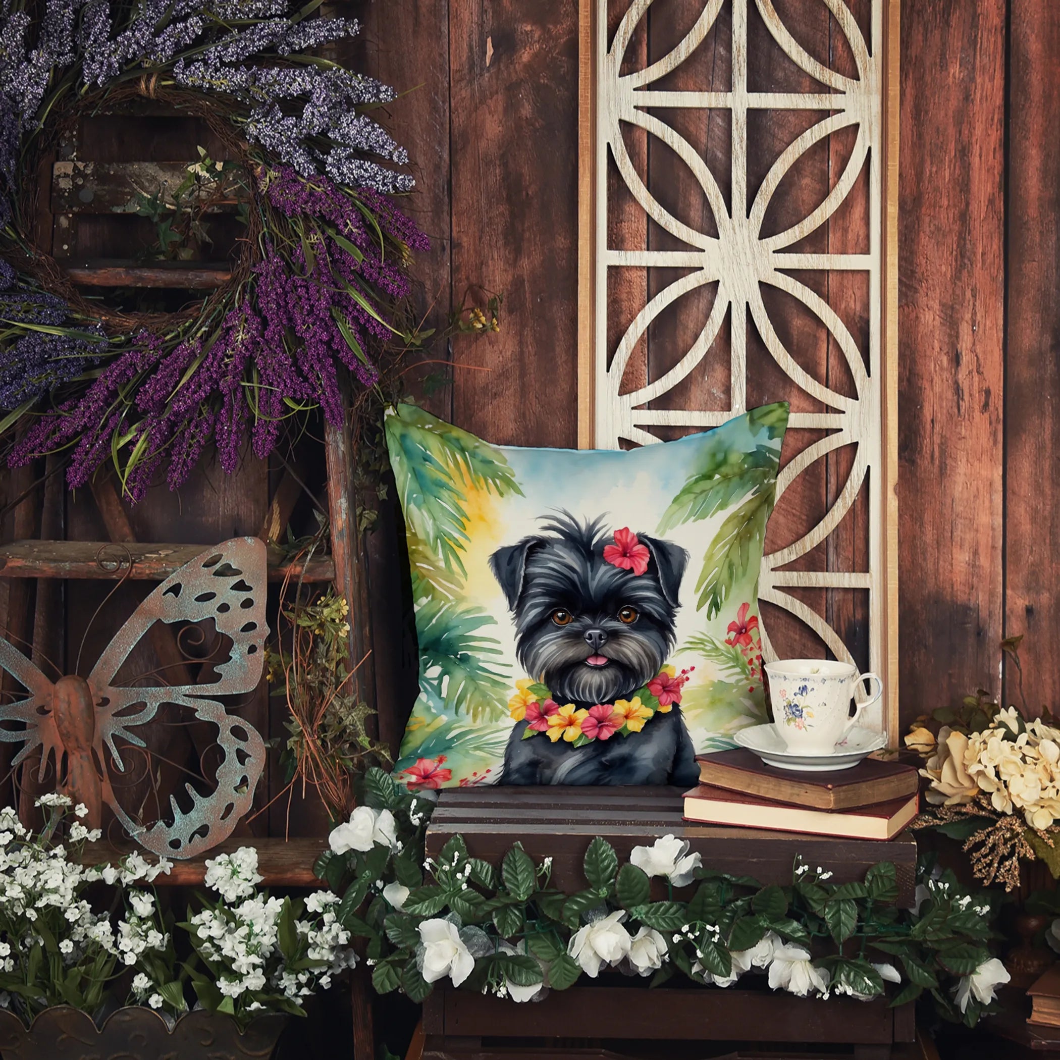Luau Party Throw Pillow - Size: 14HX14W | Pack Of: 1 | Collection name: Luau party