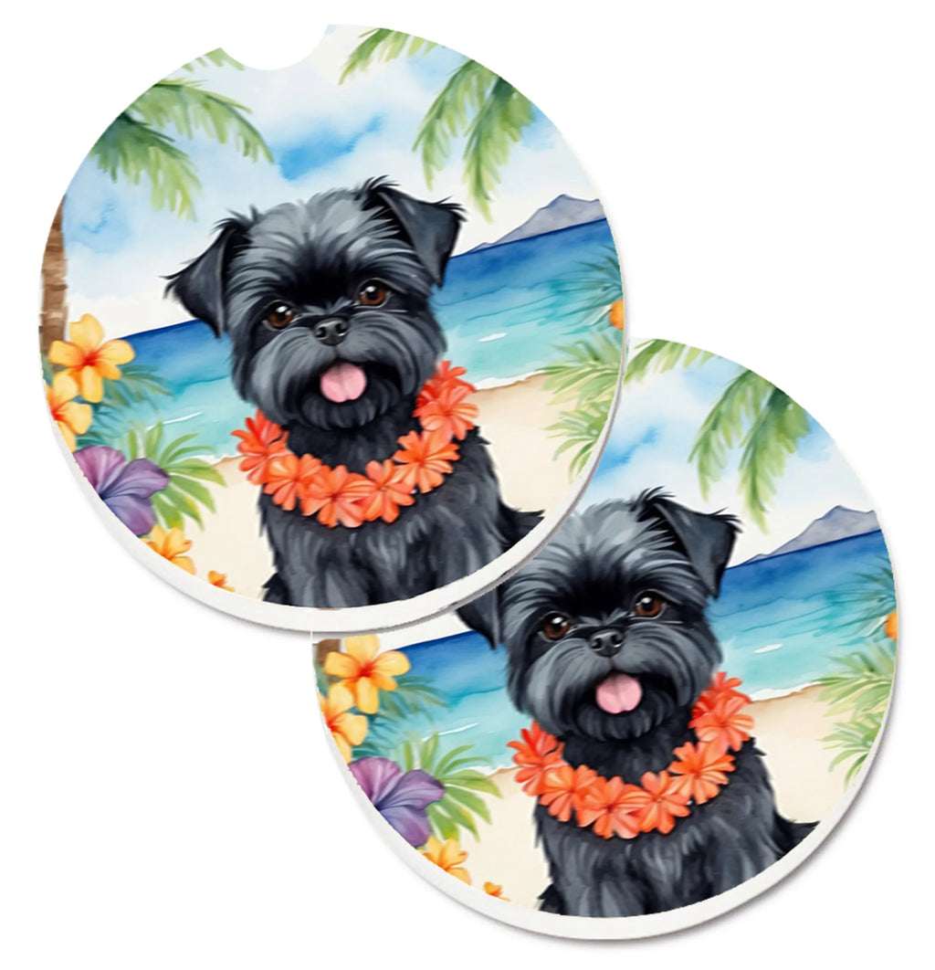 Luau Party Set of 2 Cup Holder Car Coasters - Size: 2.56 | Pack Of: 1 | Collection name: Luau party