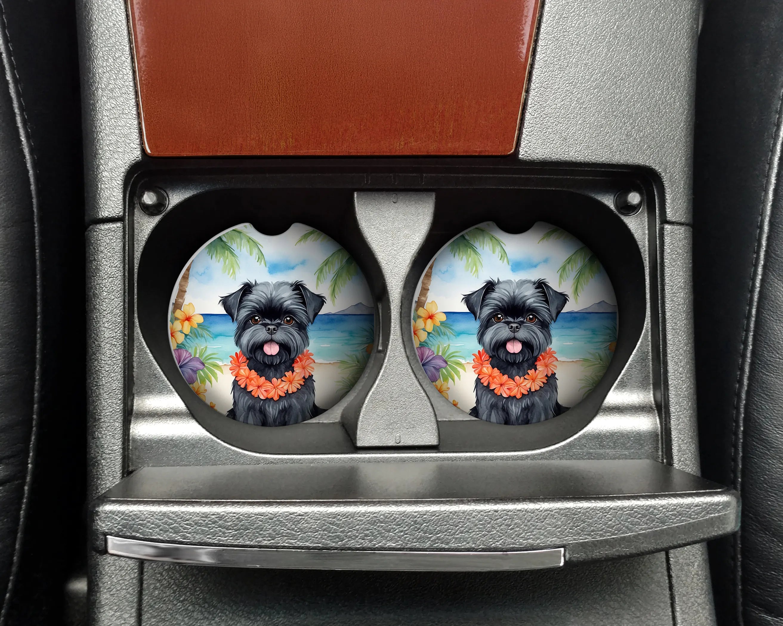 Luau Party Set of 2 Cup Holder Car Coasters - Size: 2.56 | Pack Of: 1 | Collection name: Luau party