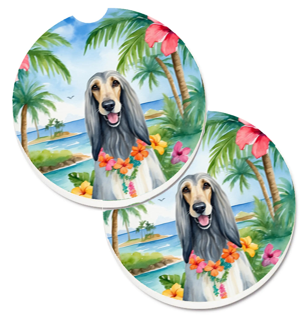 Luau Party Set of 2 Cup Holder Car Coasters - Size: 2.56 | Pack Of: 1 | Collection name: Luau party