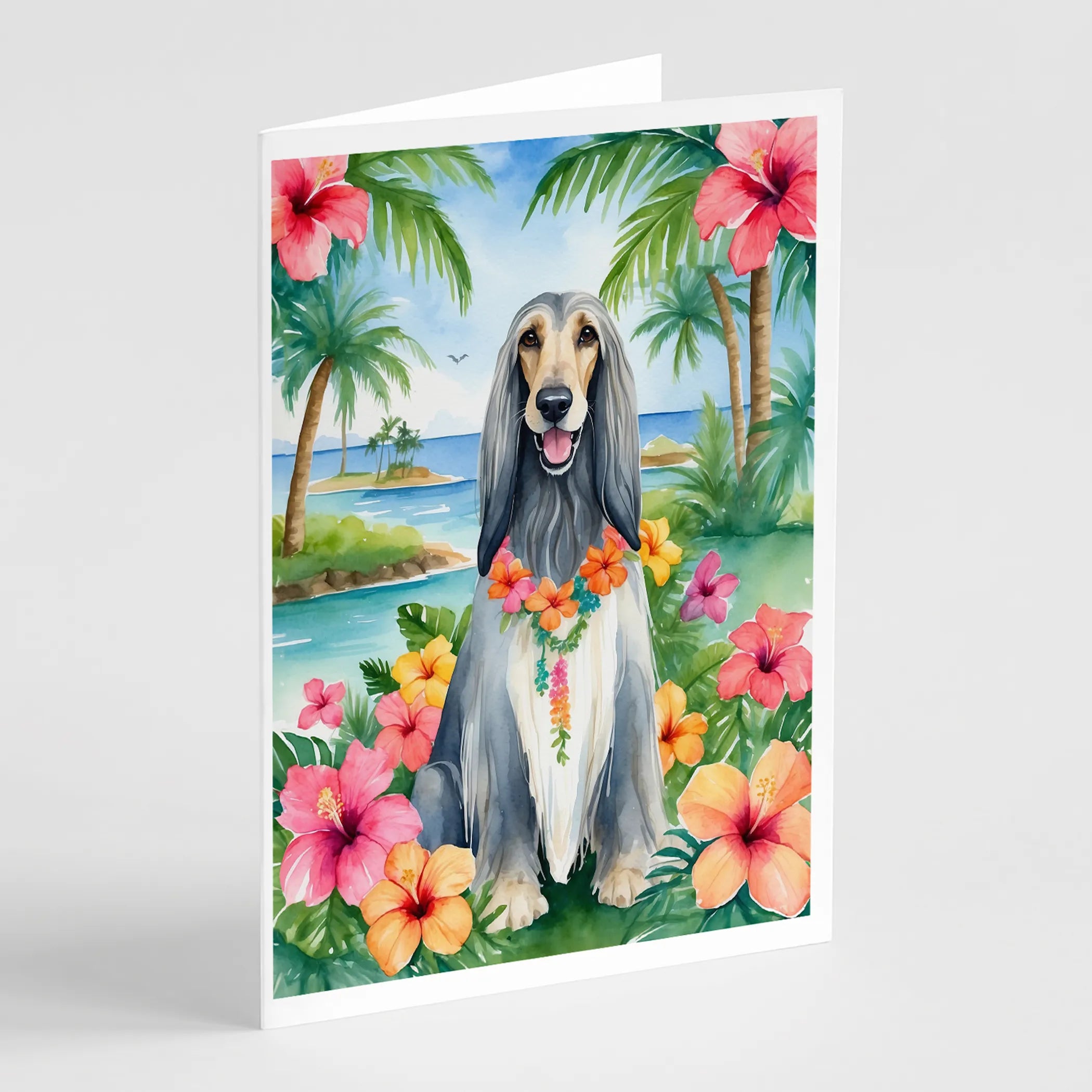Luau Party Greeting Cards  - Size: 5X7 | Pack Of: 8 | Collection name: Luau party