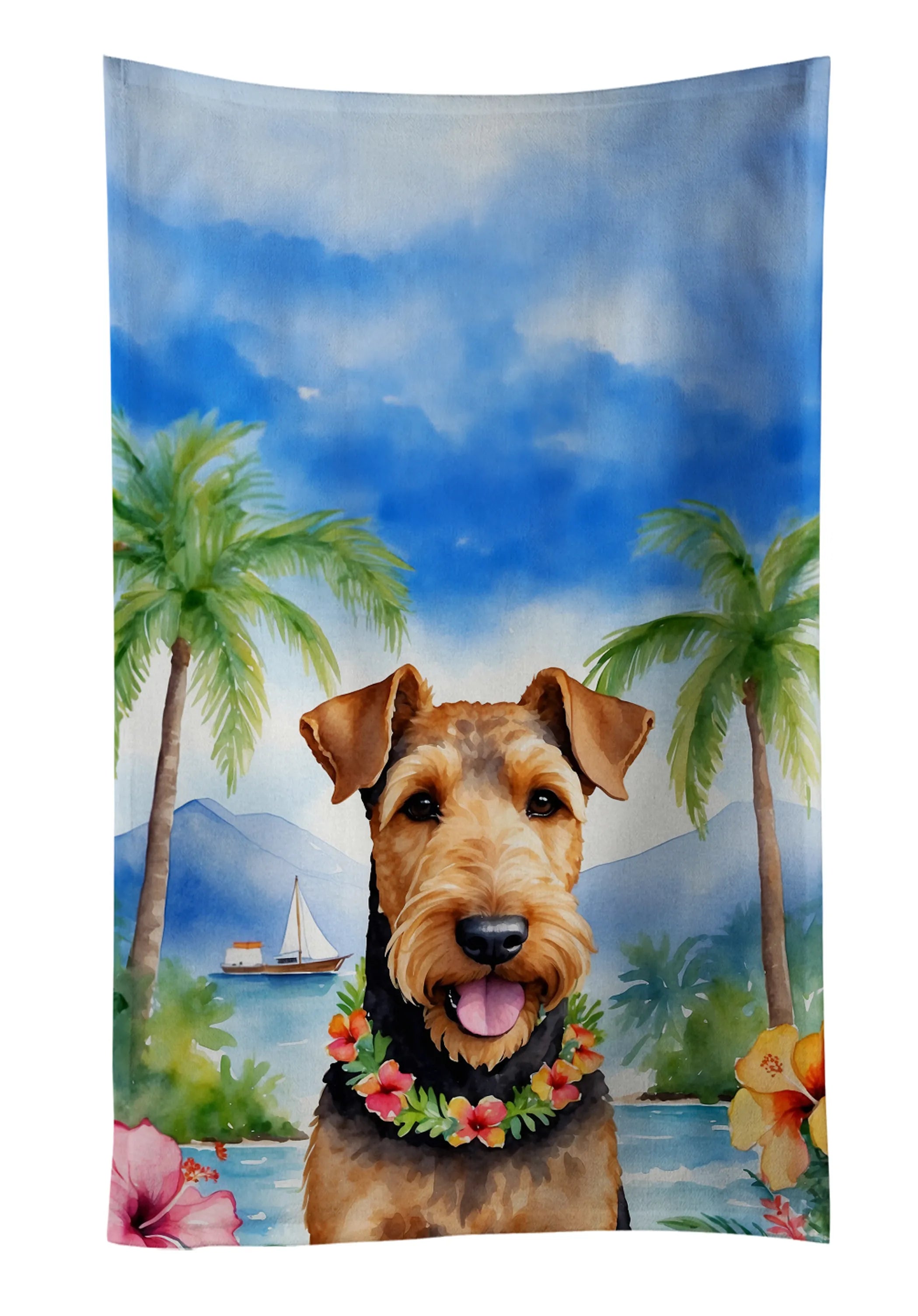 Luau Party Kitchen Towel - Size: 25HX15W | Pack Of: 1 | Collection name: Luau party