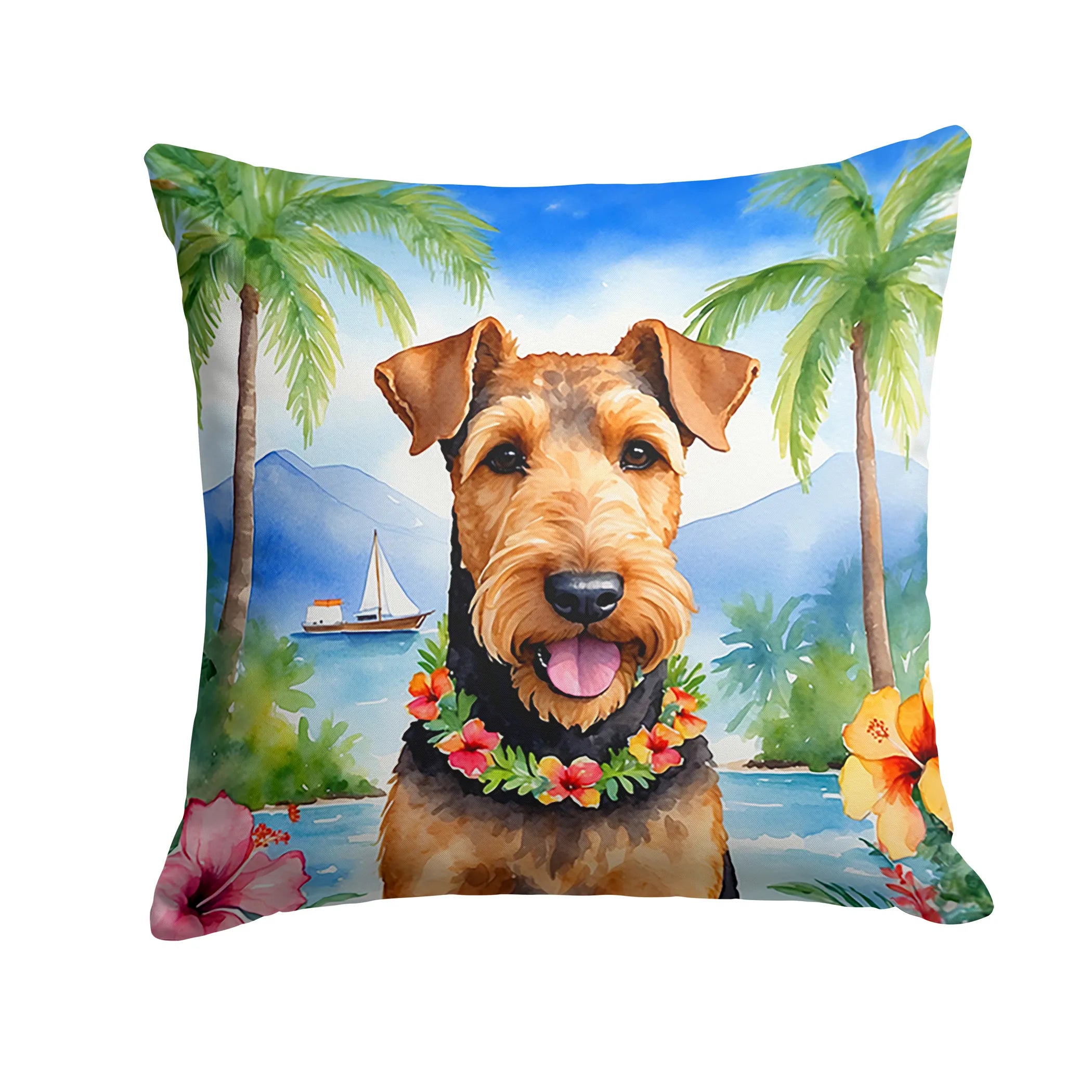 Luau Party Throw Pillow - Size: 14HX14W | Pack Of: 1 | Collection name: Luau party