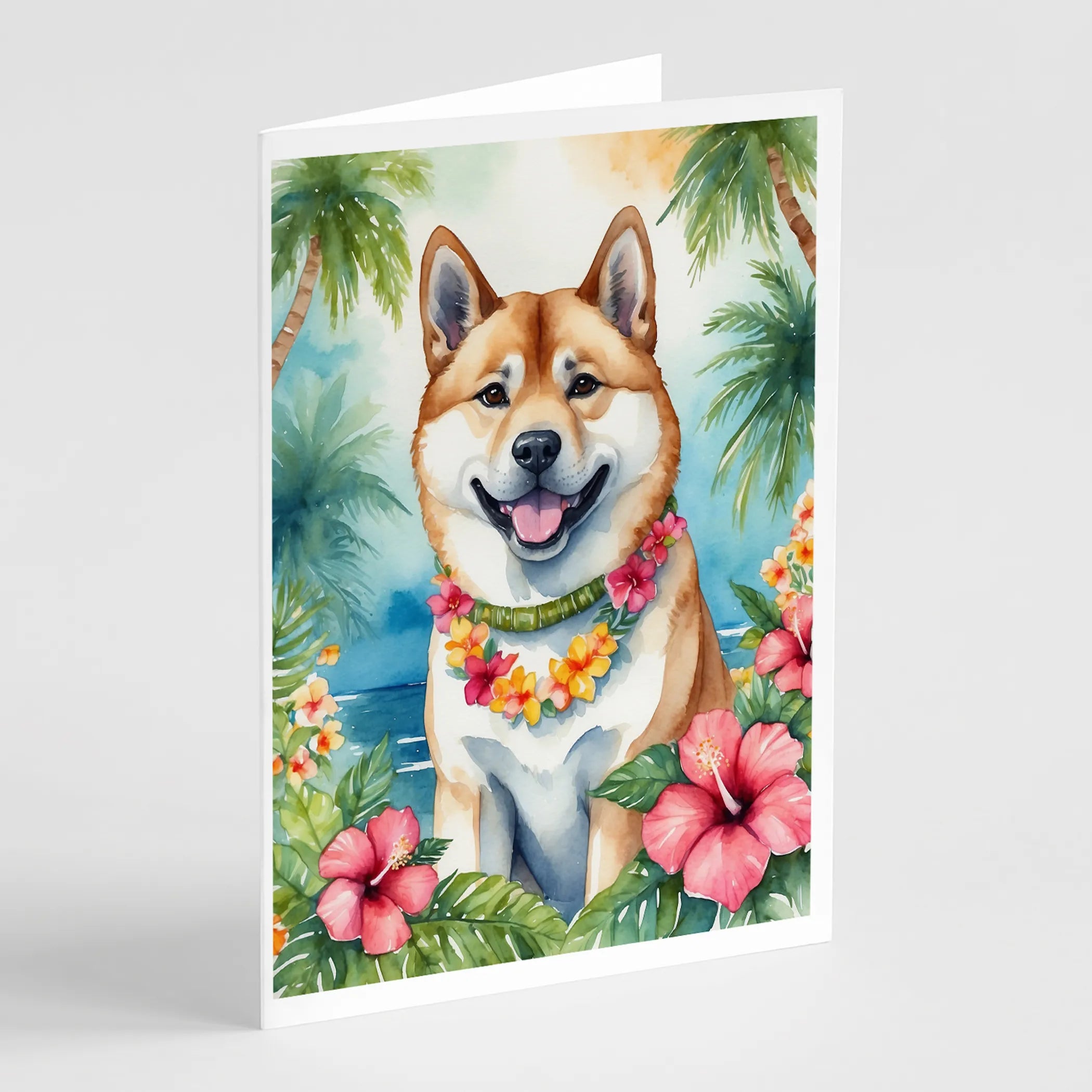 Luau Party Greeting Cards  - Size: 5X7 | Pack Of: 8 | Collection name: Luau party