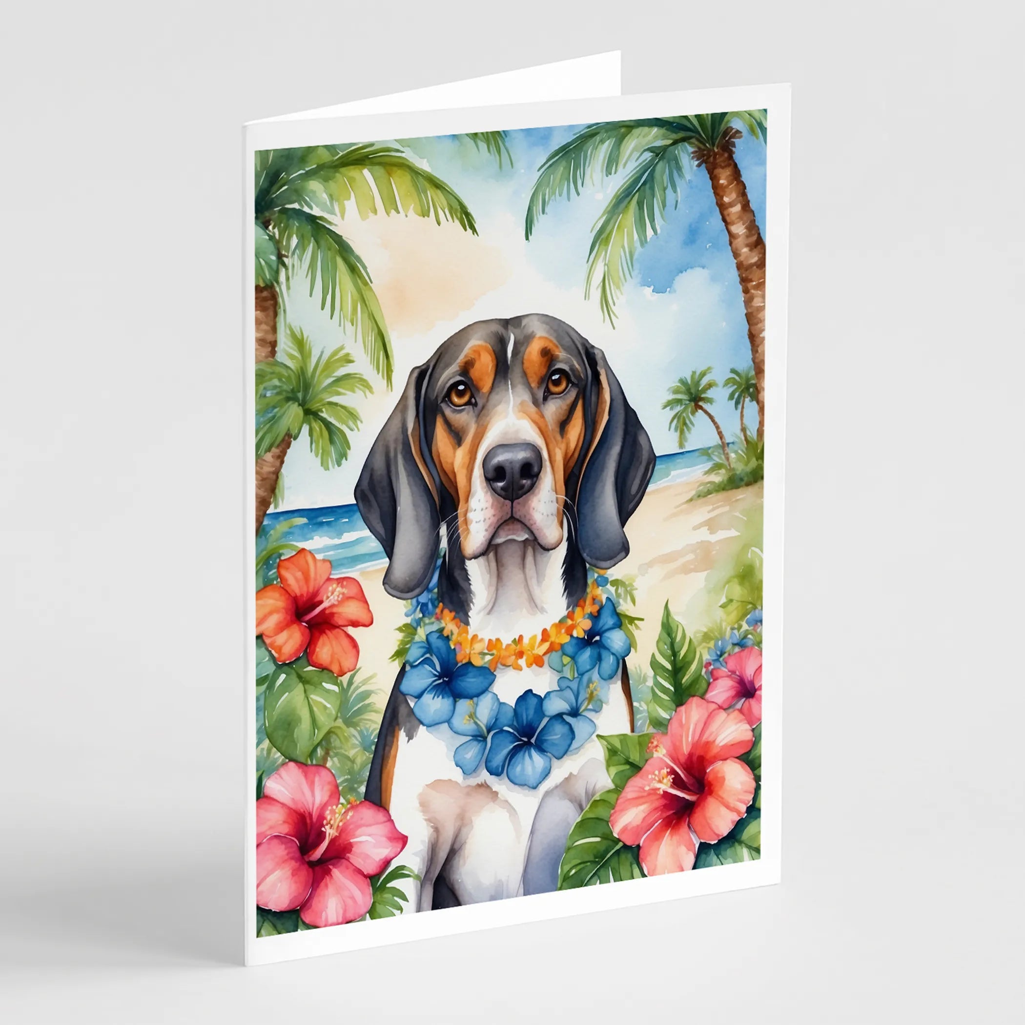 Luau Party Greeting Cards  - Size: 5X7 | Pack Of: 8 | Collection name: Luau party