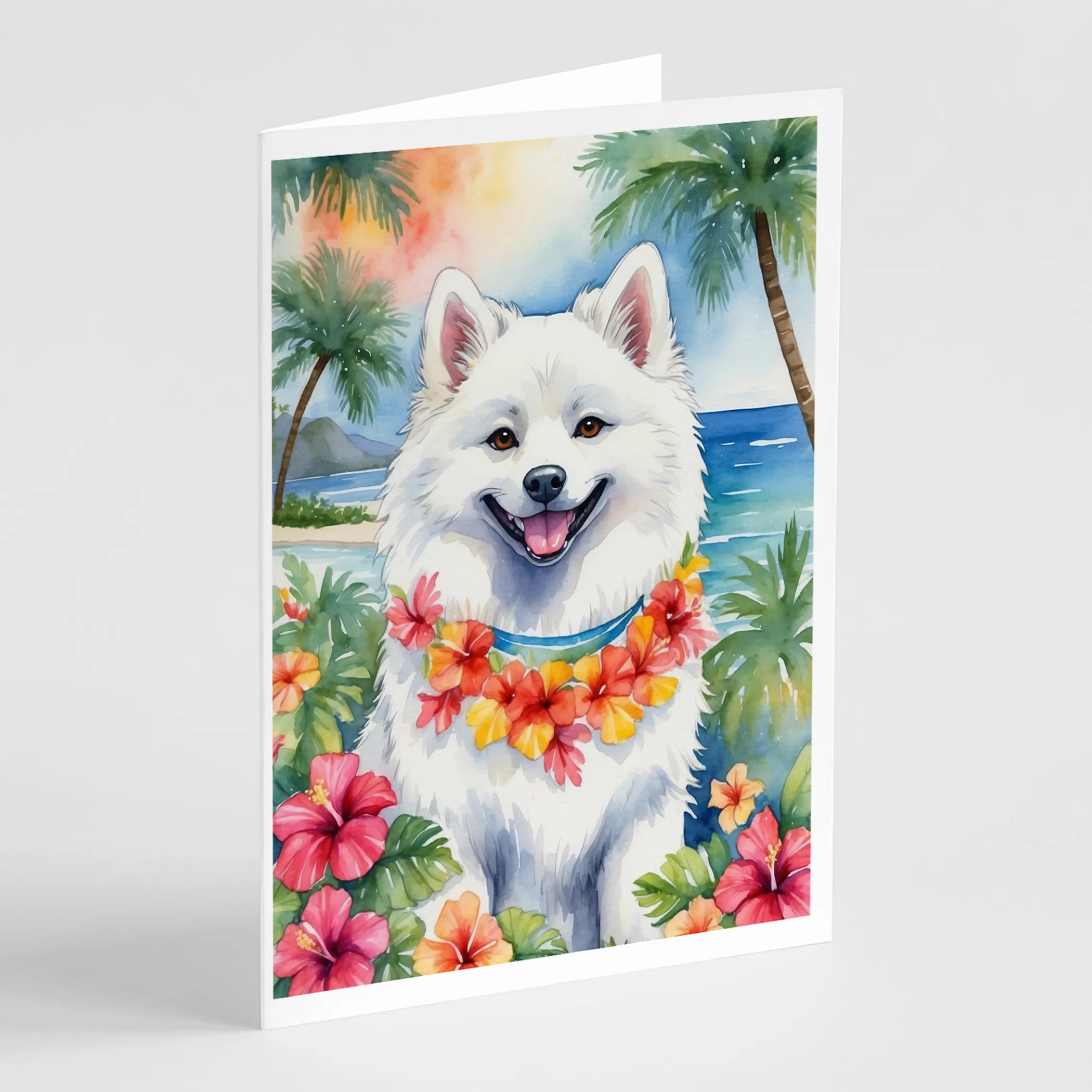 Luau Party Greeting Cards  - Size: 5X7 | Pack Of: 8 | Collection name: Luau party