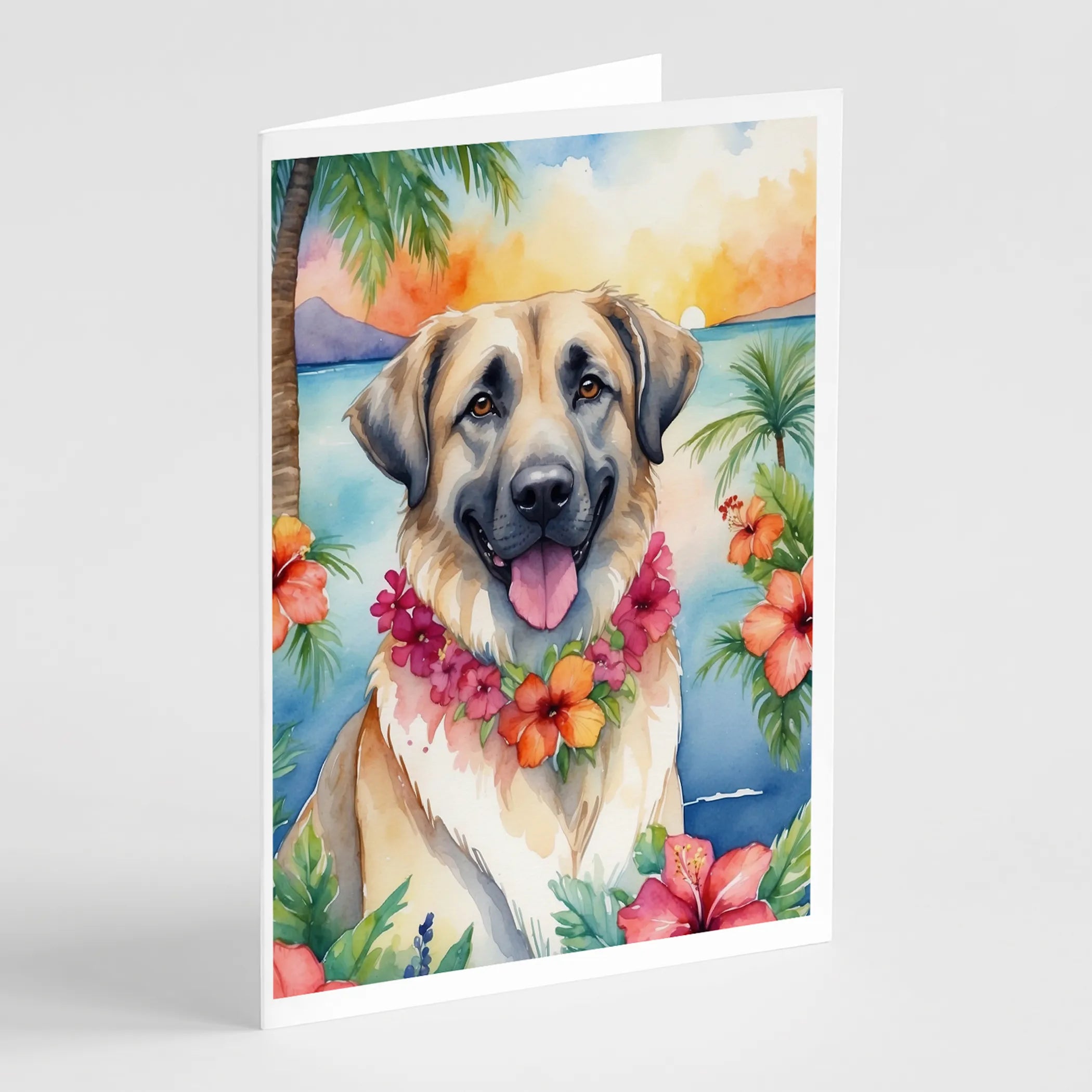 Luau Party Greeting Cards  - Size: 5X7 | Pack Of: 8 | Collection name: Luau party