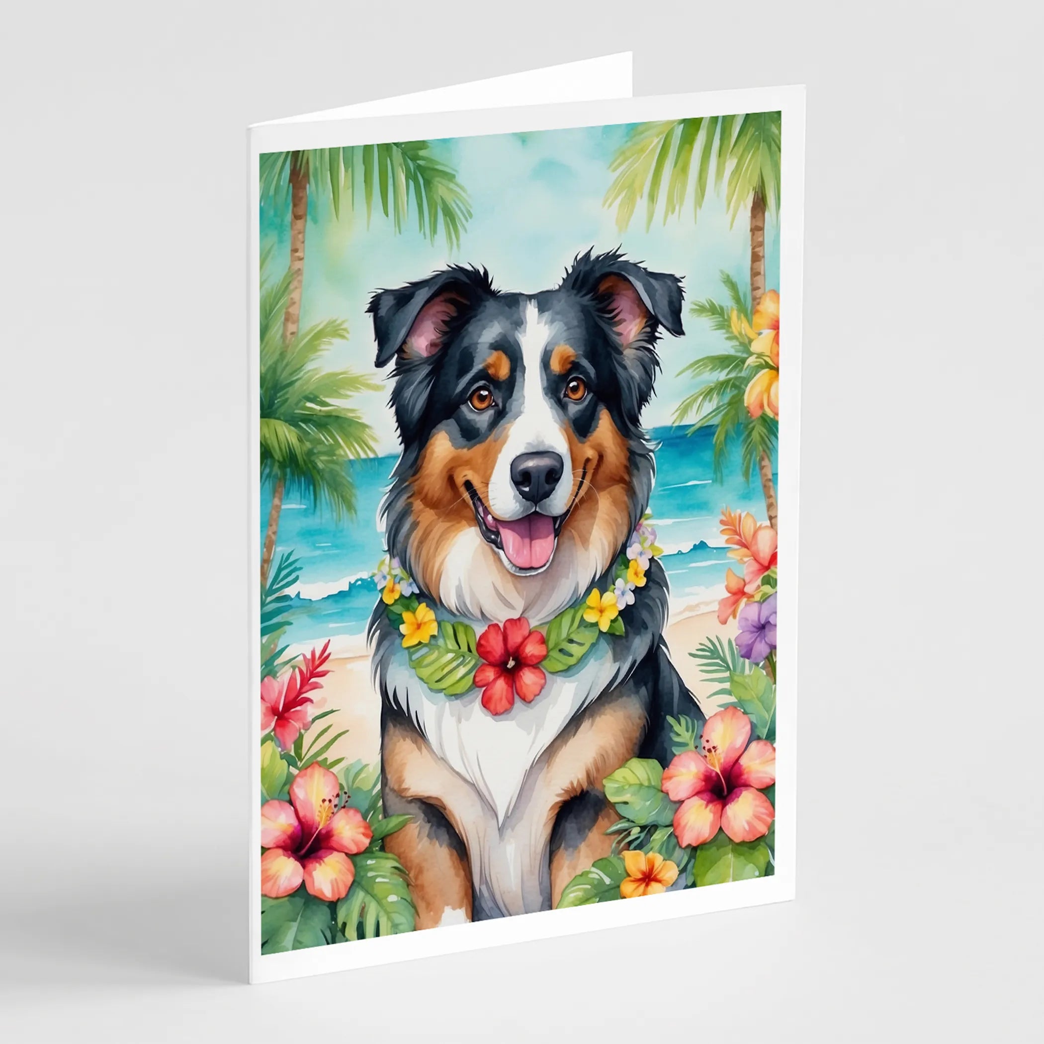 Luau Party Greeting Cards  - Size: 5X7 | Pack Of: 8 | Collection name: Luau party