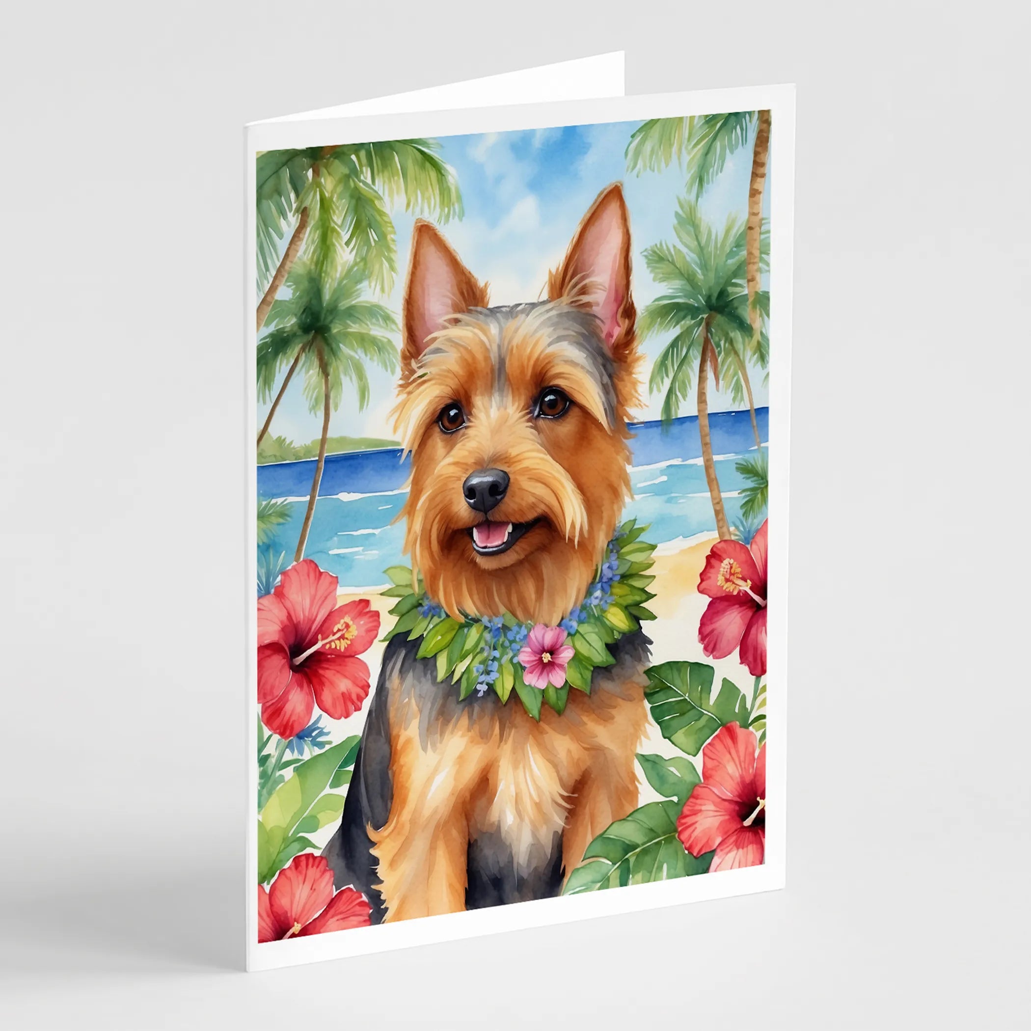 Luau Party Greeting Cards  - Size: 5X7 | Pack Of: 8 | Collection name: Luau party