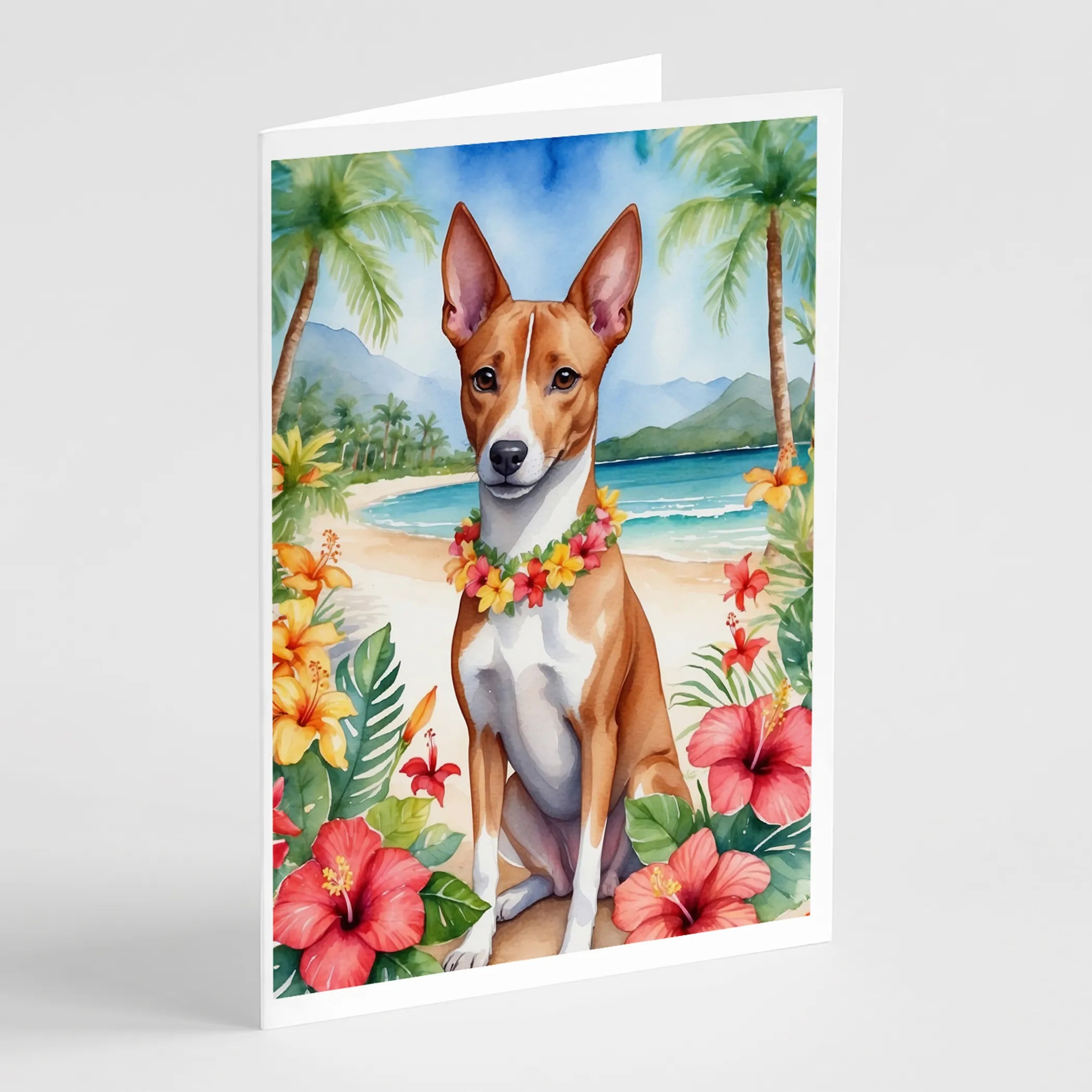 Luau Party Greeting Cards  - Size: 5X7 | Pack Of: 8 | Collection name: Luau party