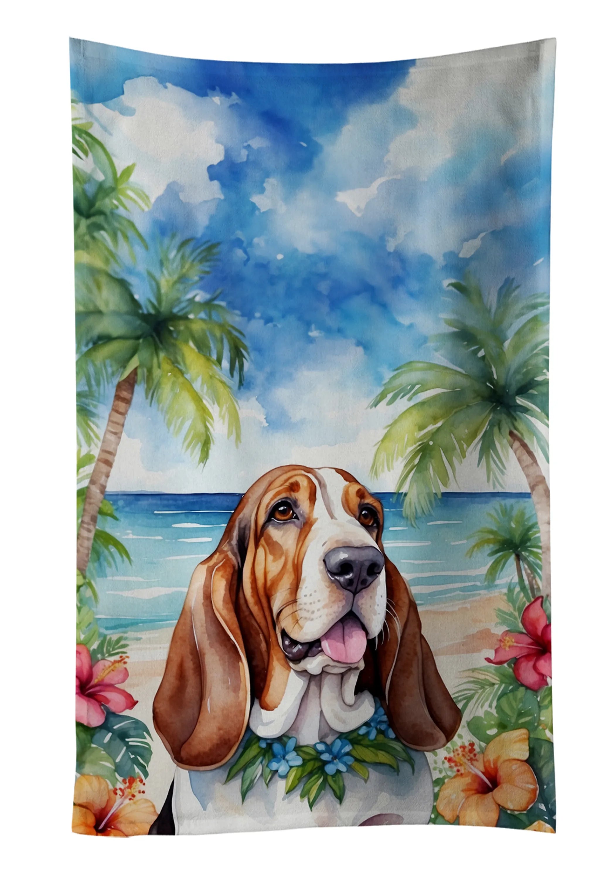 Luau Party Kitchen Towel - Size: 25HX15W | Pack Of: 1 | Collection name: Luau party