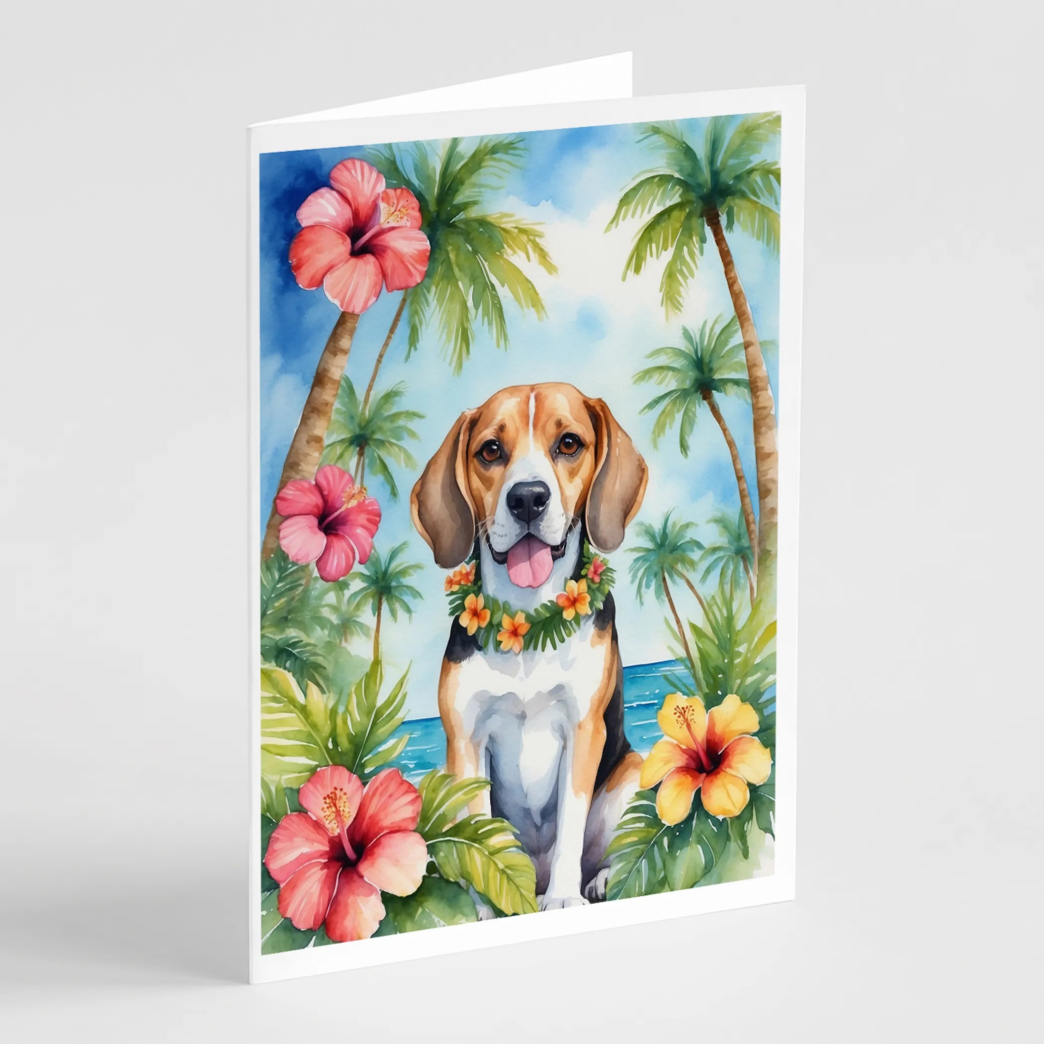 Luau Party Greeting Cards  - Size: 5X7 | Pack Of: 8 | Collection name: Luau party
