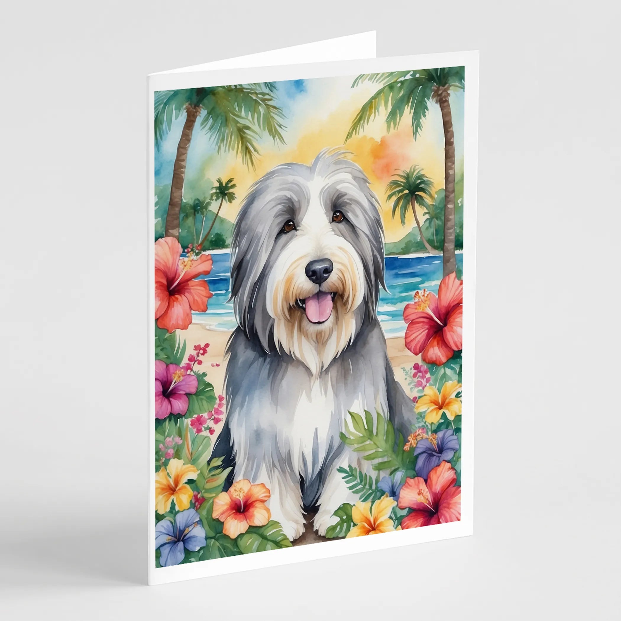 Luau Party Greeting Cards  - Size: 5X7 | Pack Of: 8 | Collection name: Luau party