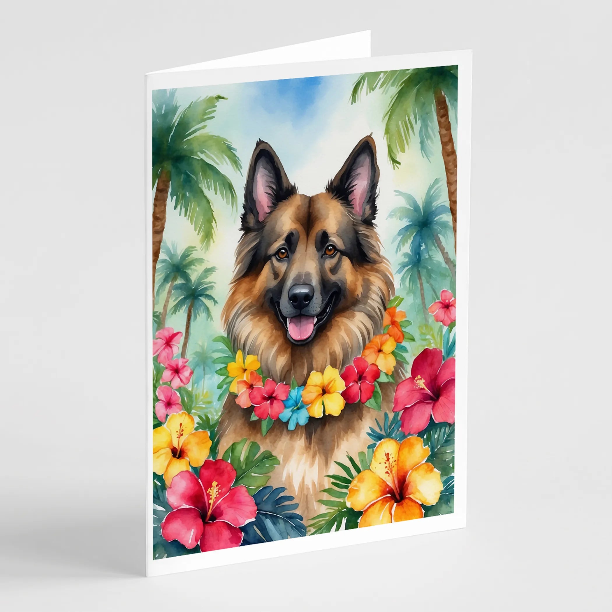 Luau Party Greeting Cards  - Size: 5X7 | Pack Of: 8 | Collection name: Luau party