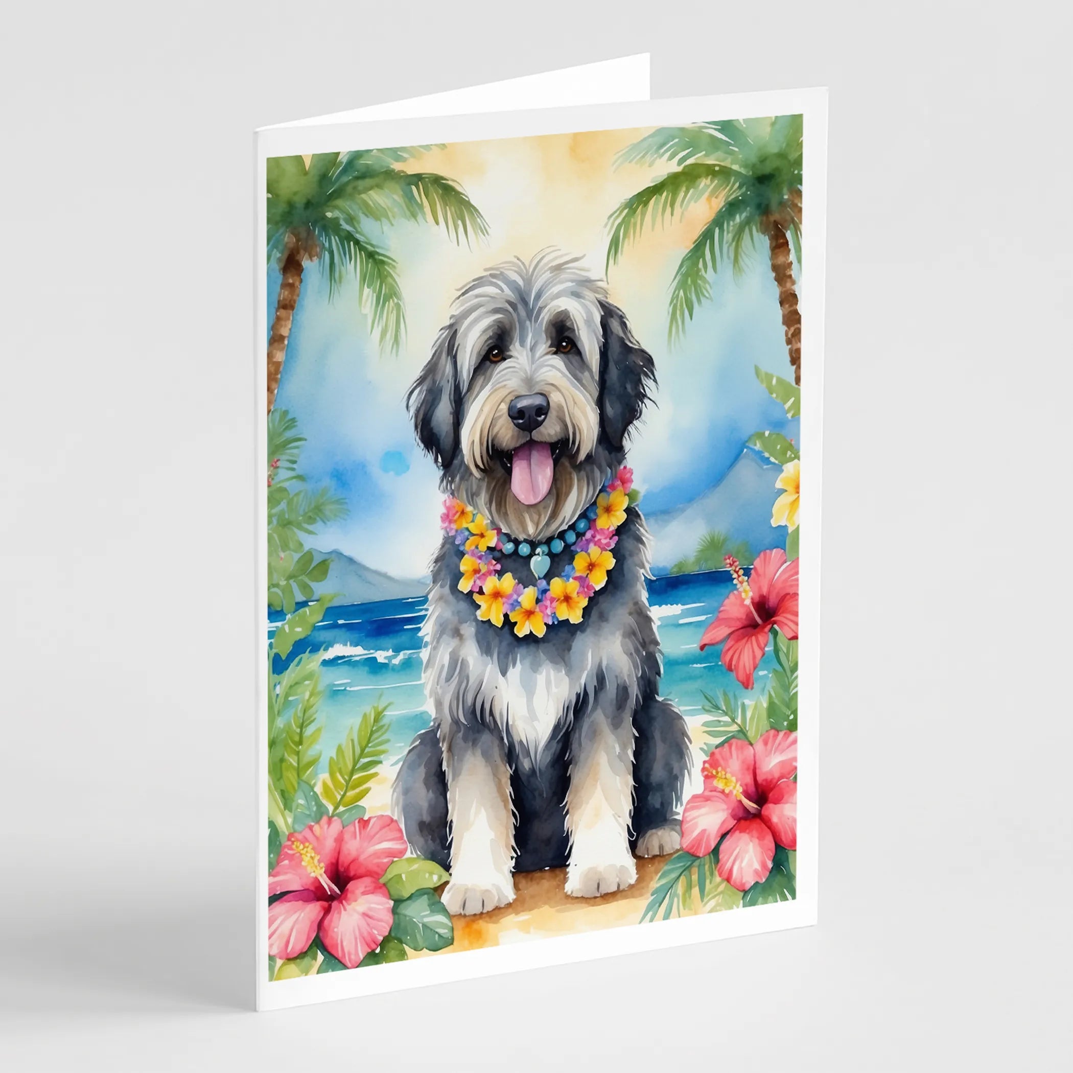 Luau Party Greeting Cards  - Size: 5X7 | Pack Of: 8 | Collection name: Luau party