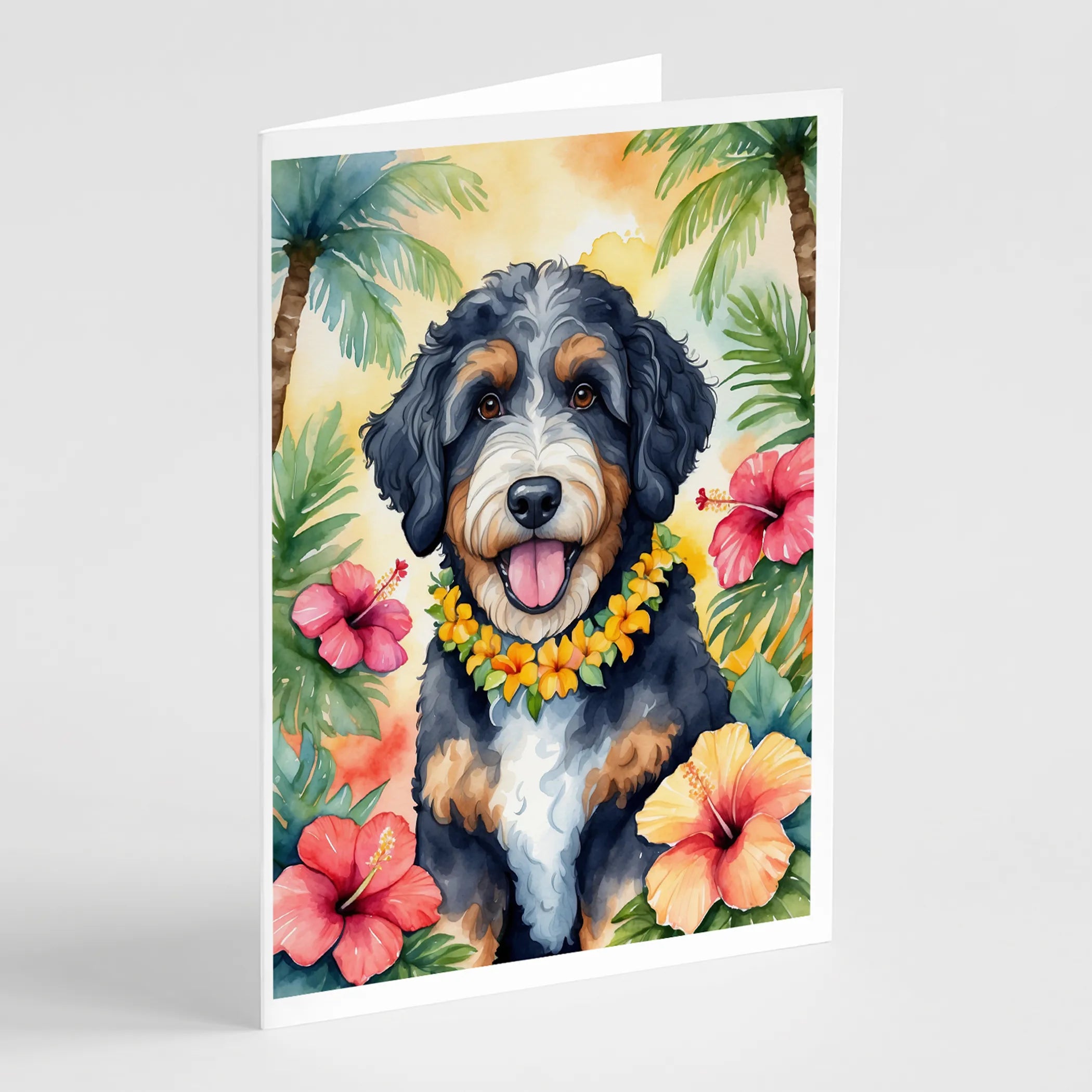 Luau Party Greeting Cards  - Size: 5X7 | Pack Of: 8 | Collection name: Luau party