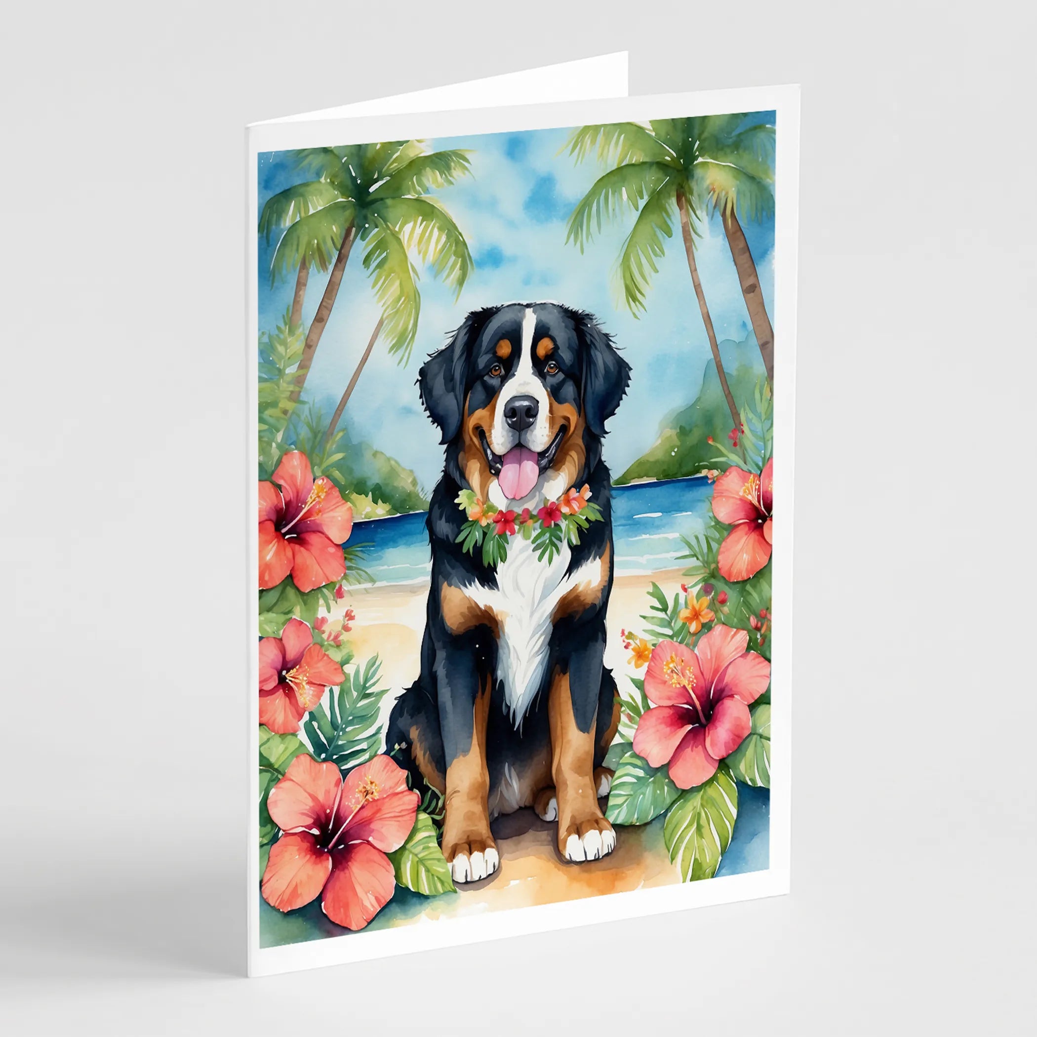 Luau Party Greeting Cards  - Size: 5X7 | Pack Of: 8 | Collection name: Luau party