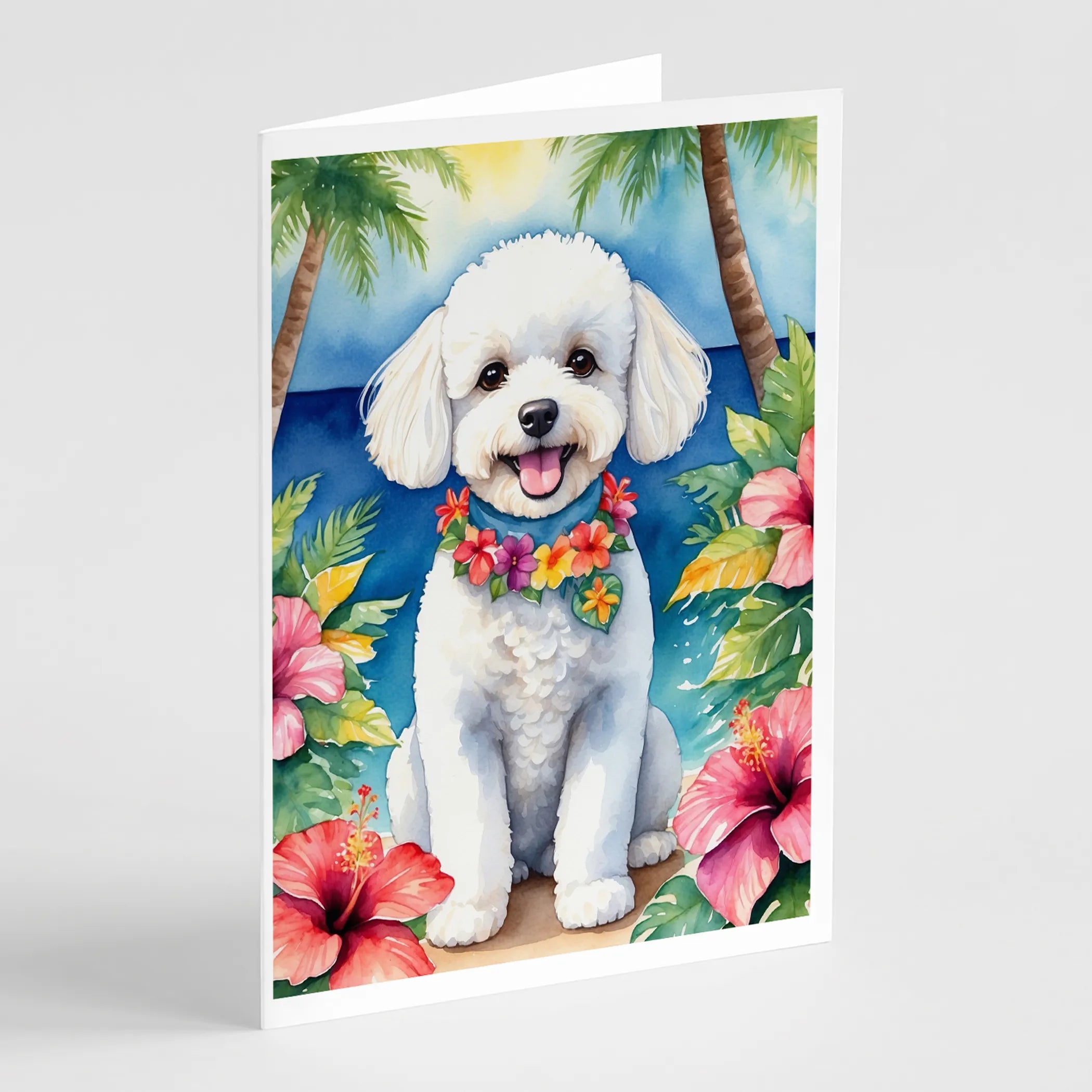 Luau Party Greeting Cards  - Size: 5X7 | Pack Of: 8 | Collection name: Luau party