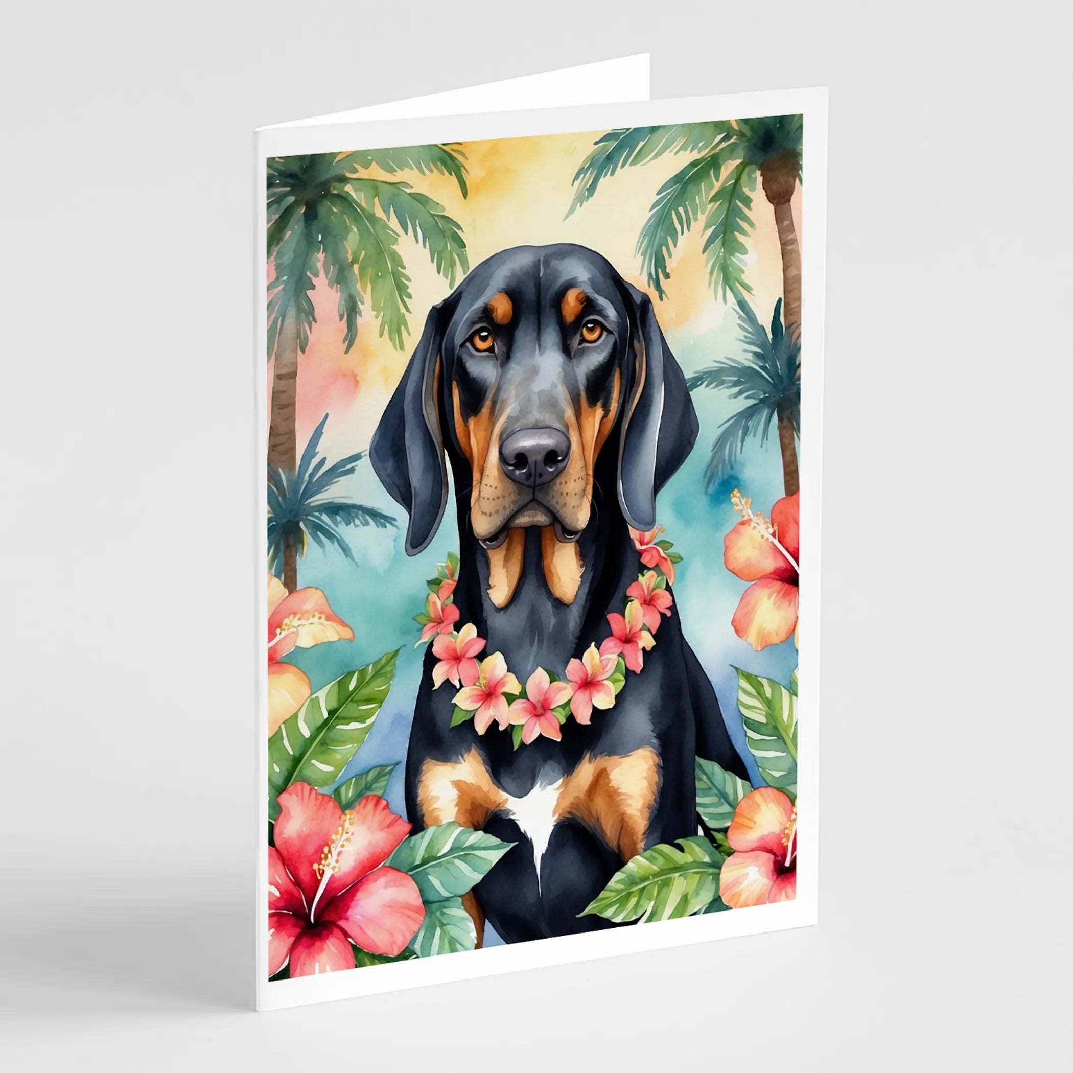 Luau Party Greeting Cards  - Size: 5X7 | Pack Of: 8 | Collection name: Luau party