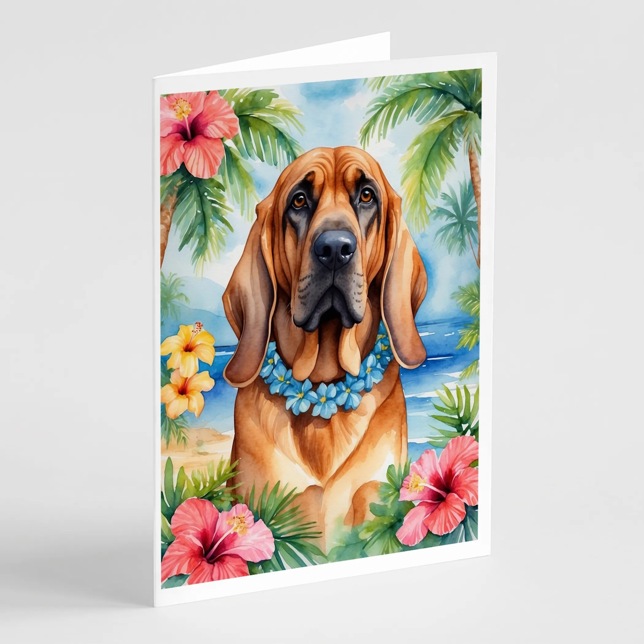 Luau Party Greeting Cards  - Size: 5X7 | Pack Of: 8 | Collection name: Luau party