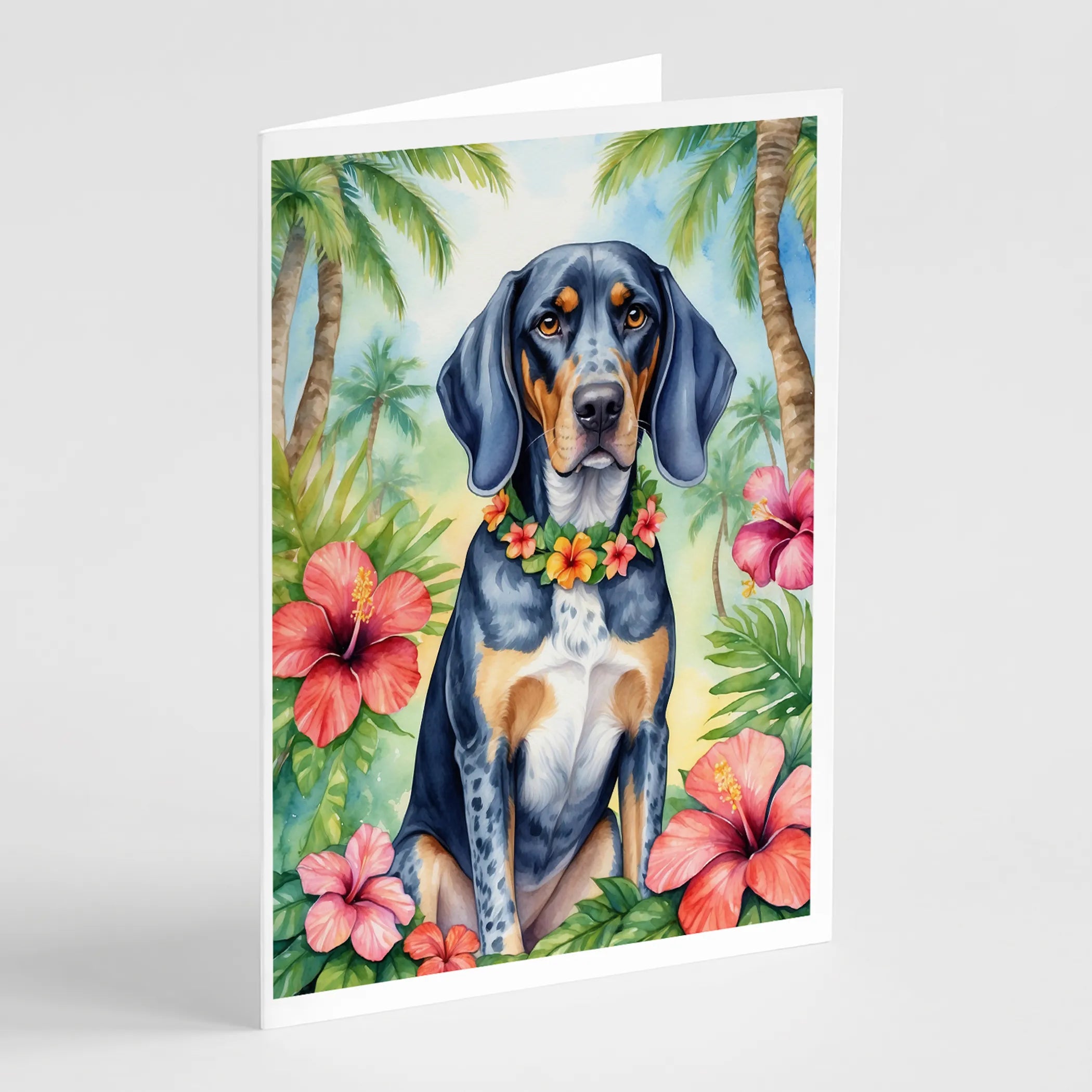 Luau Party Greeting Cards  - Size: 5X7 | Pack Of: 8 | Collection name: Luau party