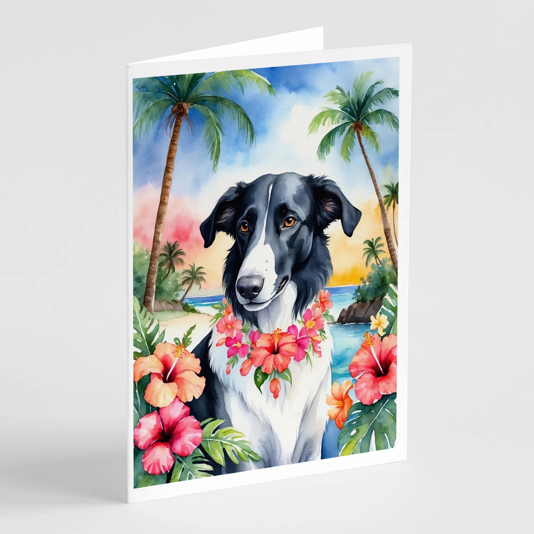 Luau Party Greeting Cards  - Size: 5X7 | Pack Of: 8 | Collection name: Luau party