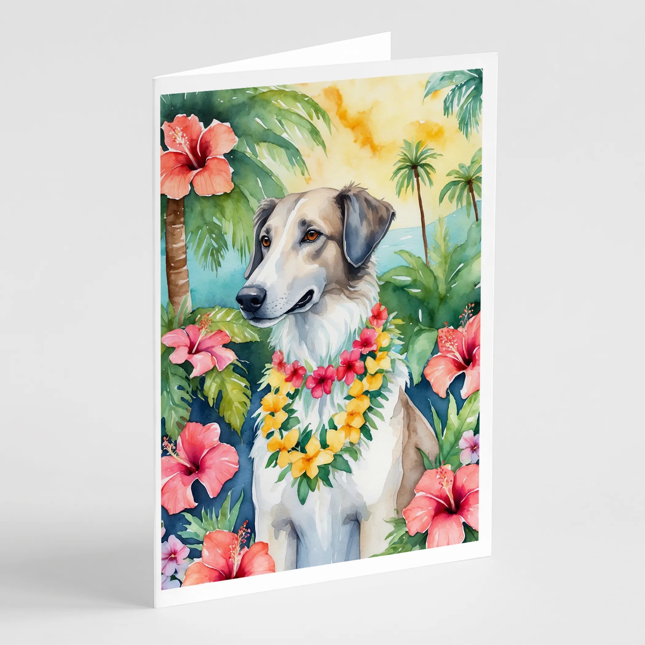 Luau Party Greeting Cards  - Size: 5X7 | Pack Of: 8 | Collection name: Luau party