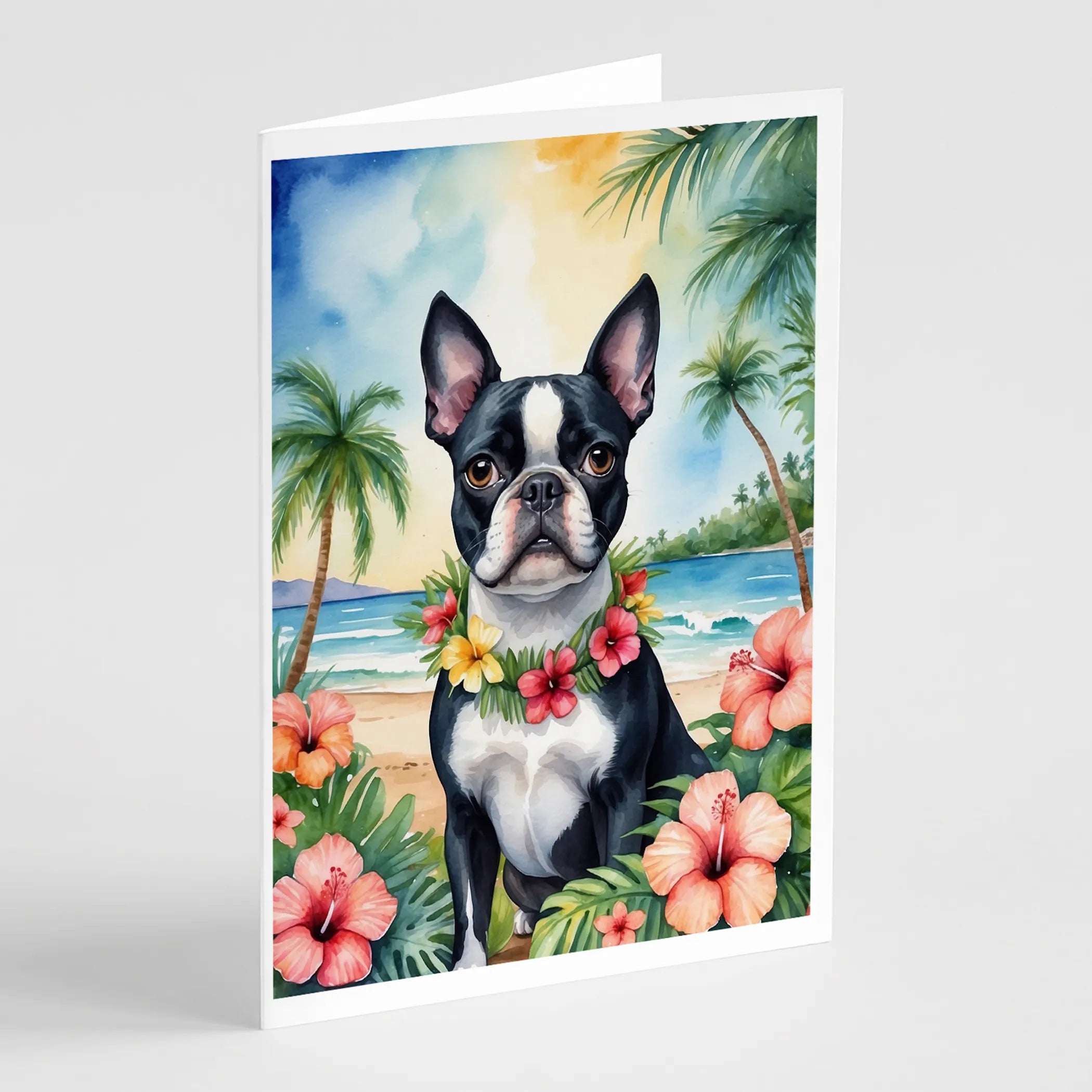 Luau Party Greeting Cards  - Size: 5X7 | Pack Of: 8 | Collection name: Luau party