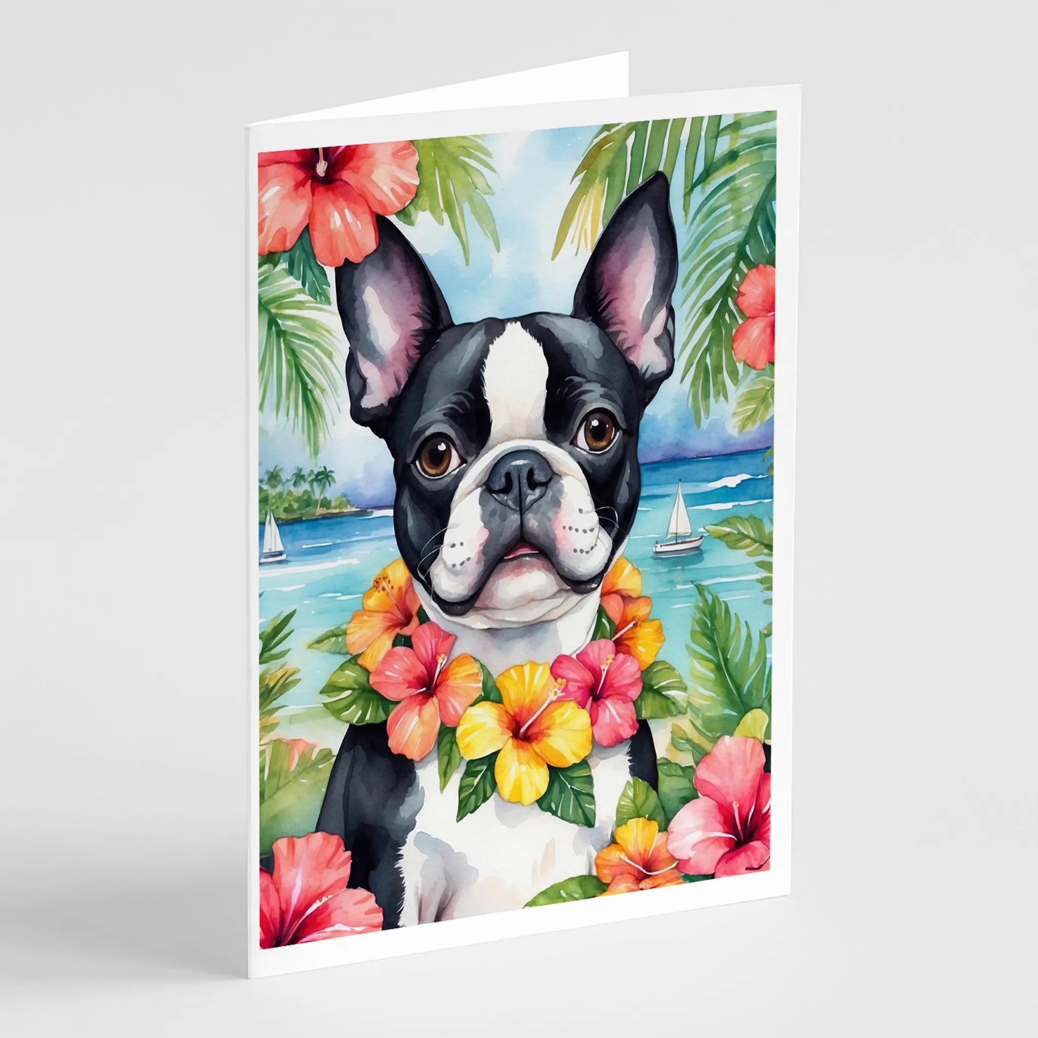Luau Party Greeting Cards  - Size: 5X7 | Pack Of: 8 | Collection name: Luau party