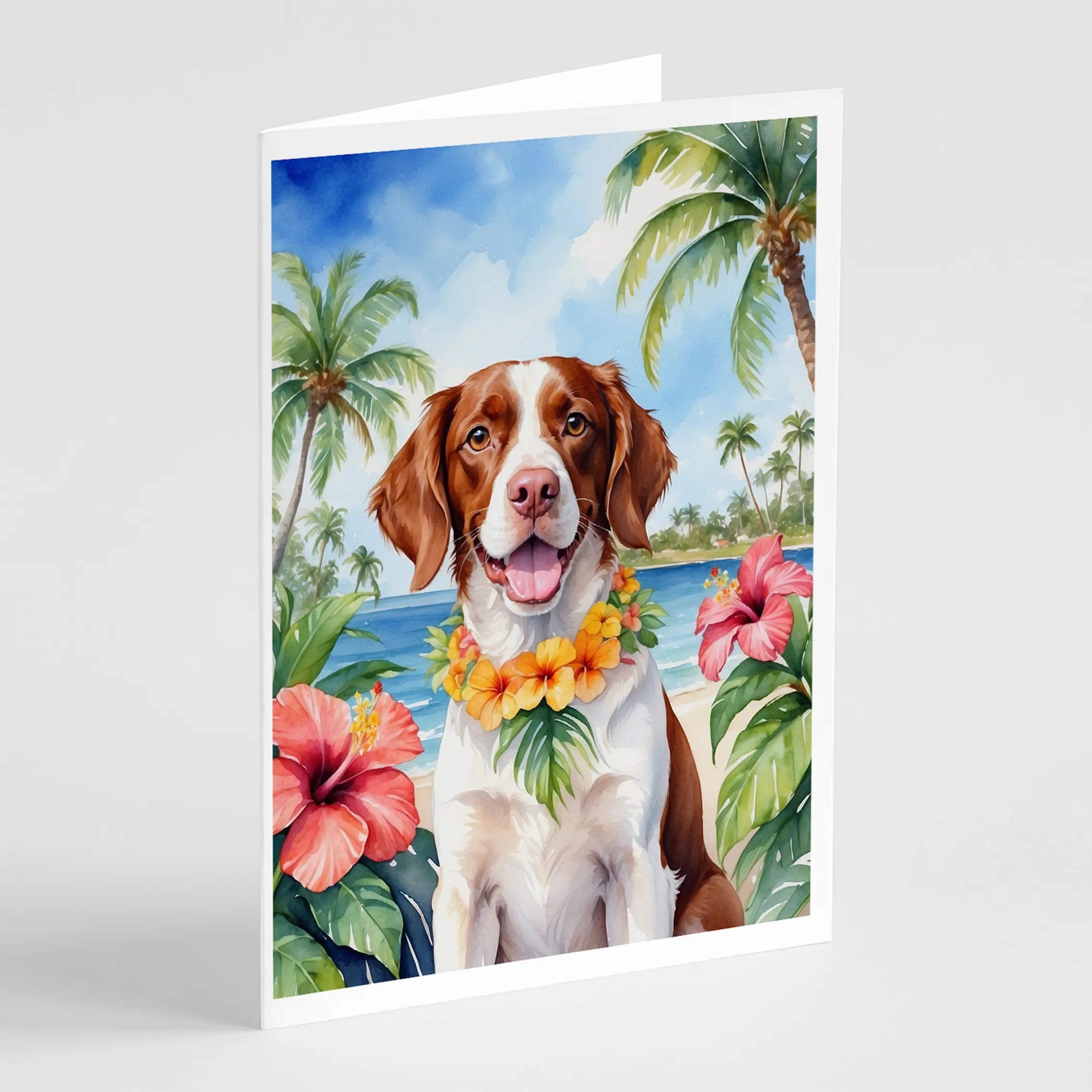 Luau Party Greeting Cards  - Size: 5X7 | Pack Of: 8 | Collection name: Luau party