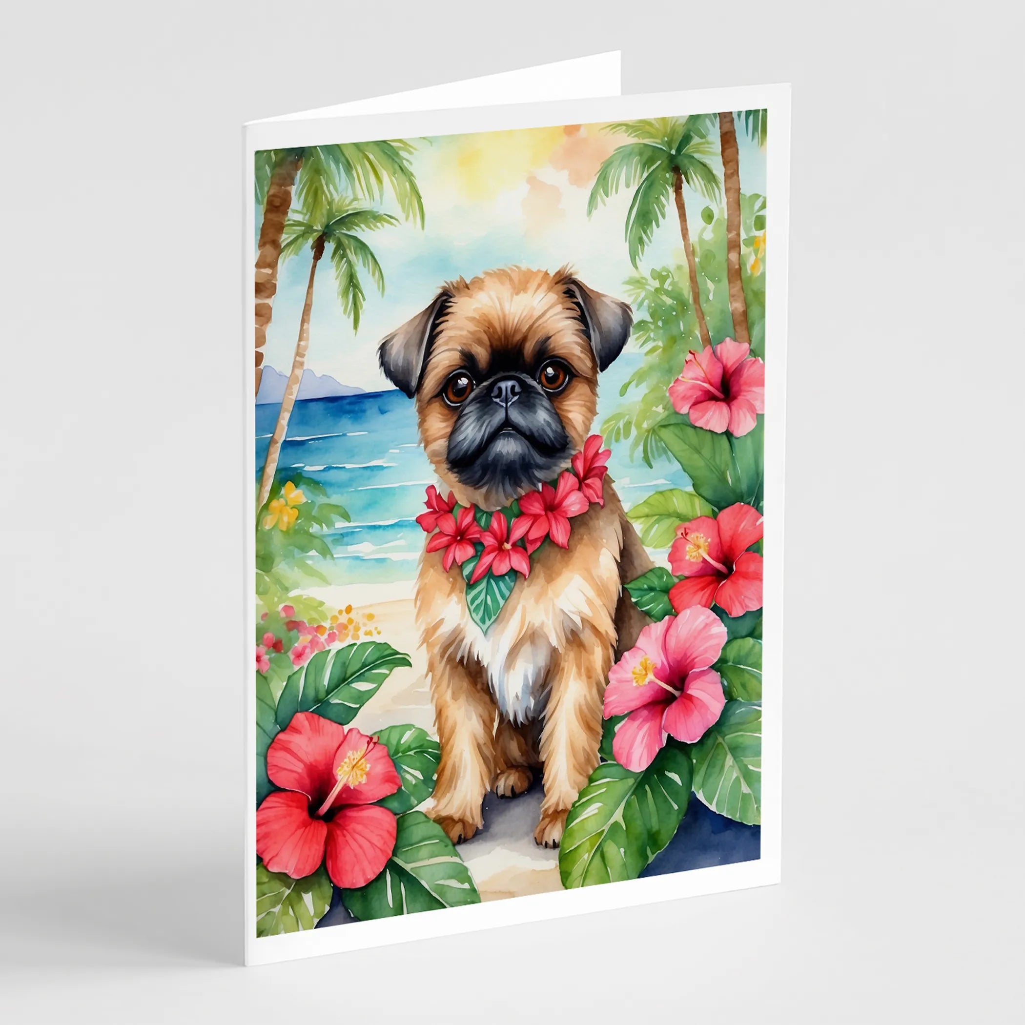 Luau Party Greeting Cards  - Size: 5X7 | Pack Of: 8 | Collection name: Luau party