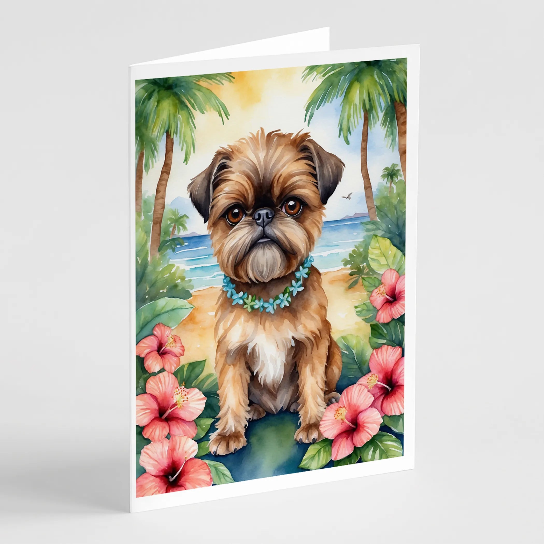Luau Party Greeting Cards  - Size: 5X7 | Pack Of: 8 | Collection name: Luau party
