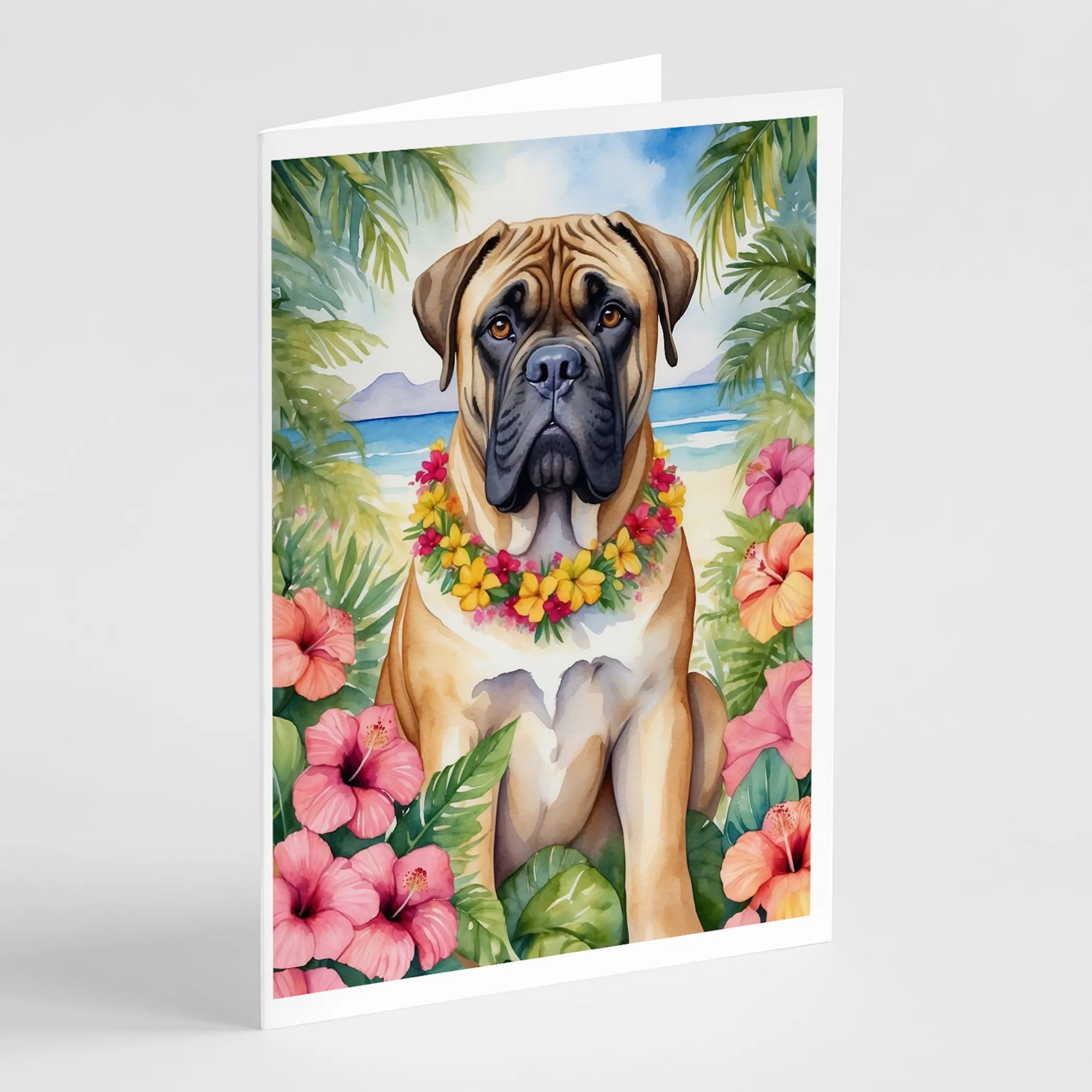 Luau Party Greeting Cards  - Size: 5X7 | Pack Of: 8 | Collection name: Luau party